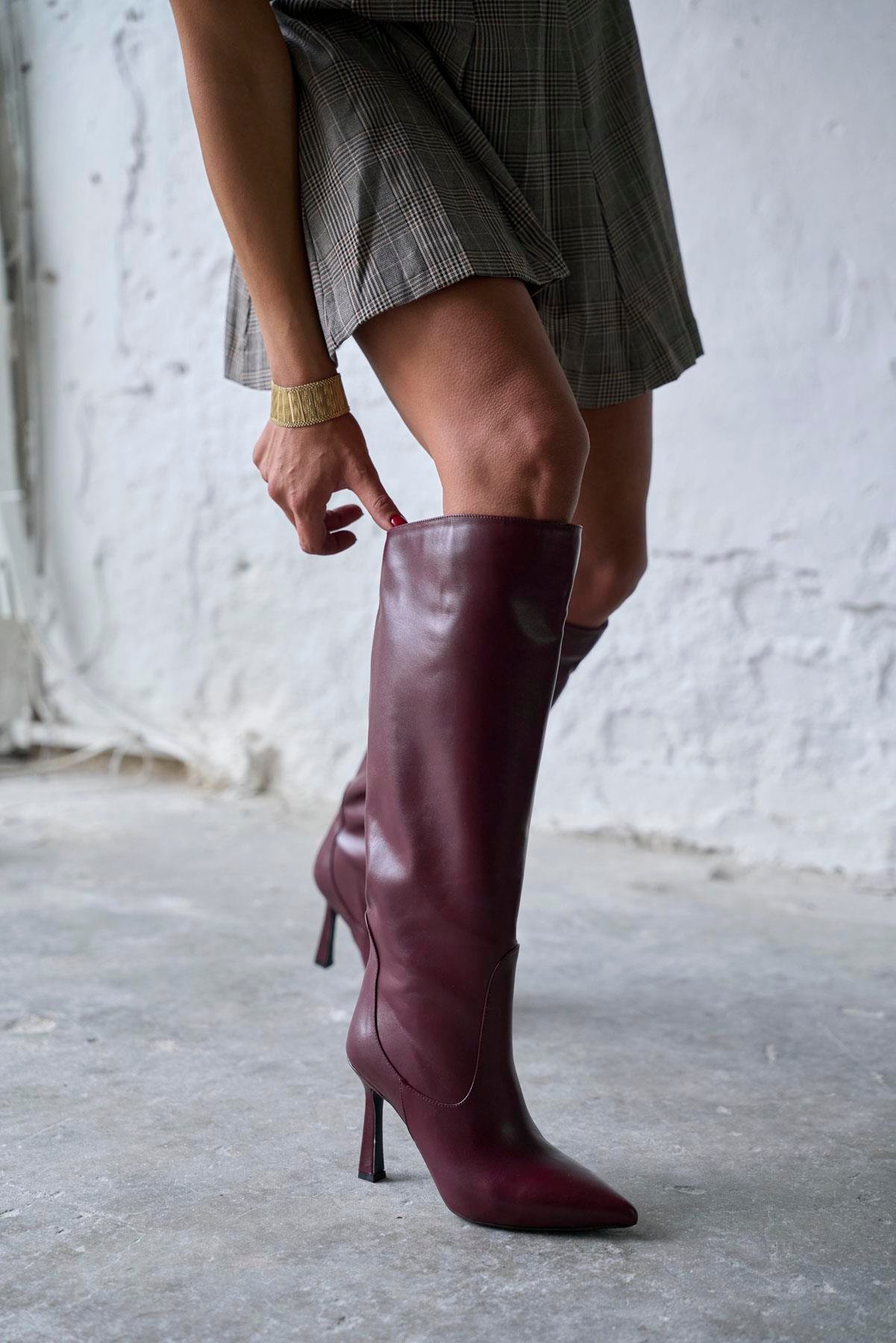 RAKOV BORDO DERİ ÇİZME