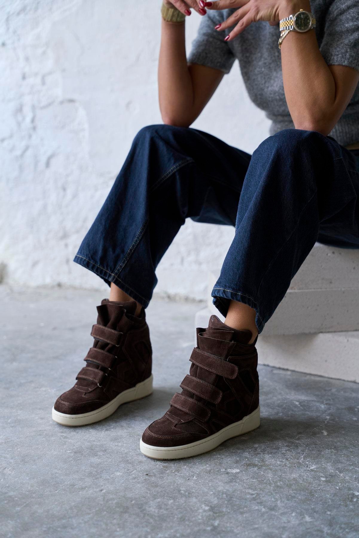 REMMY KAHVE SÜET SPOR AYAKKABI