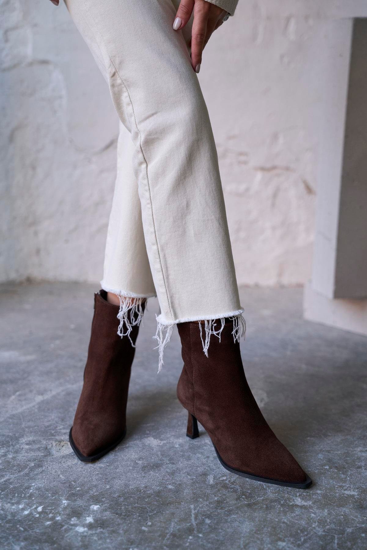 RİVERA KAHVE SÜET TOPUKLU BOT