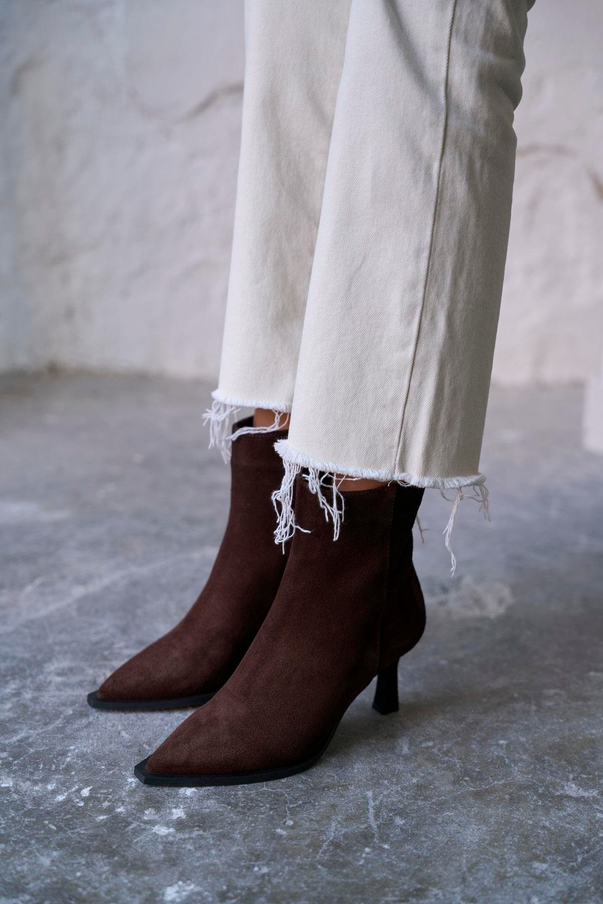 RİVERA KAHVE SÜET TOPUKLU BOT