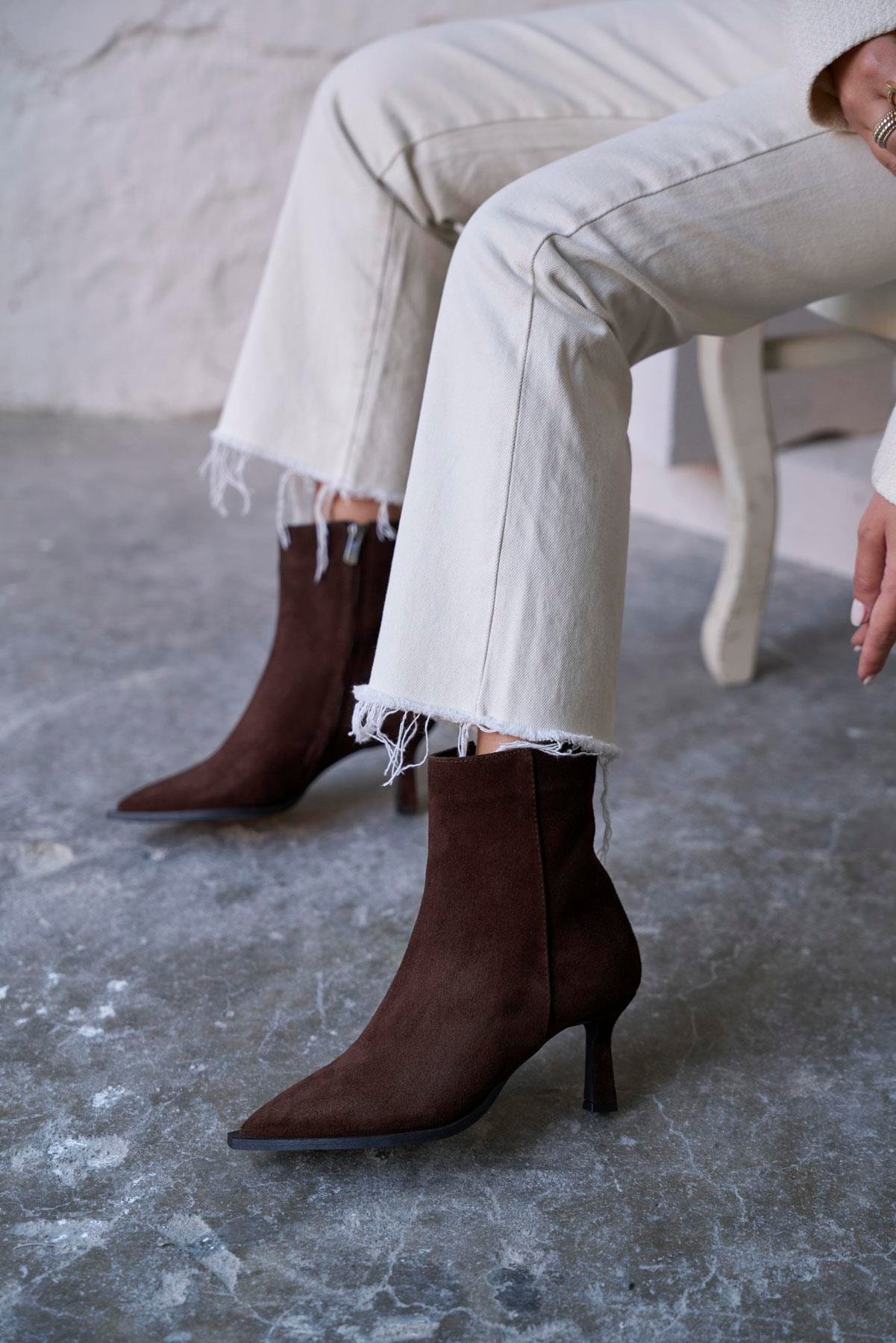 RİVERA KAHVE SÜET TOPUKLU BOT