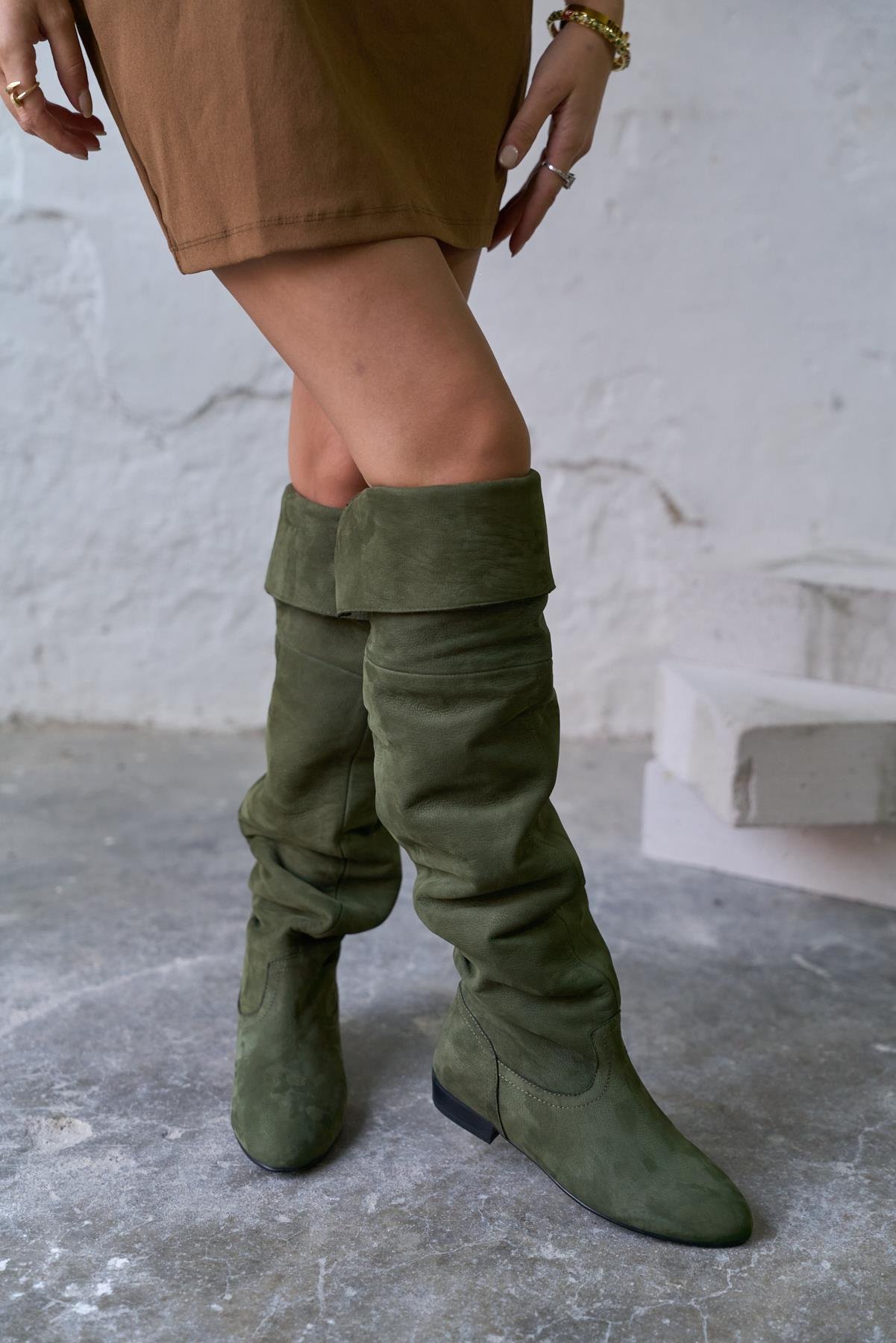 RİVO HAKİ SÜET ÇİZME