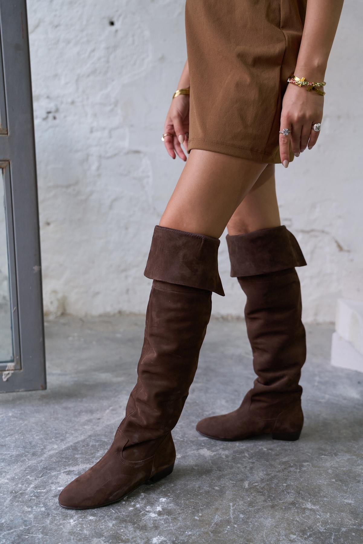 RİVO KAHVE SÜET ÇİZME 