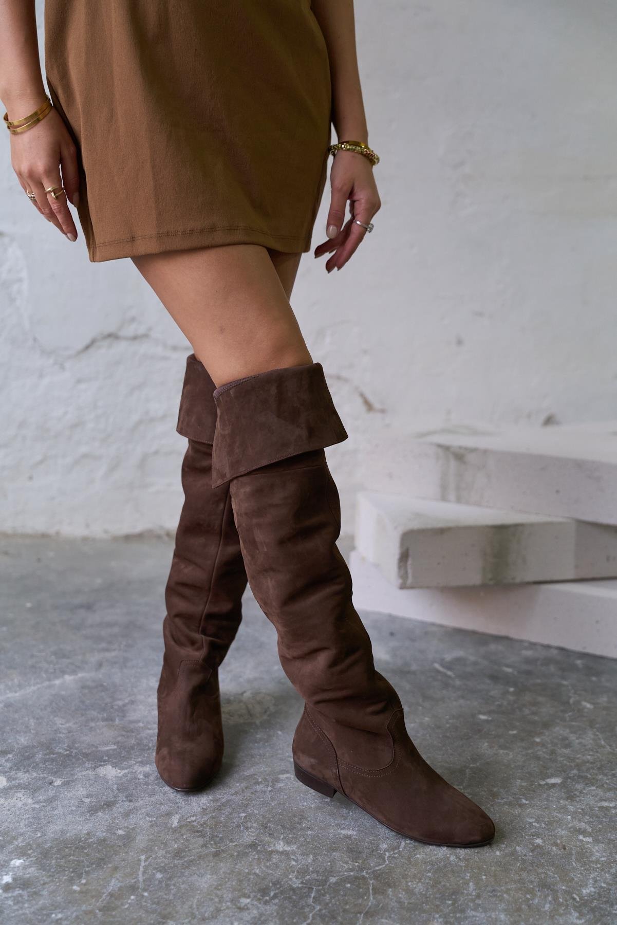 RİVO KAHVE SÜET ÇİZME 