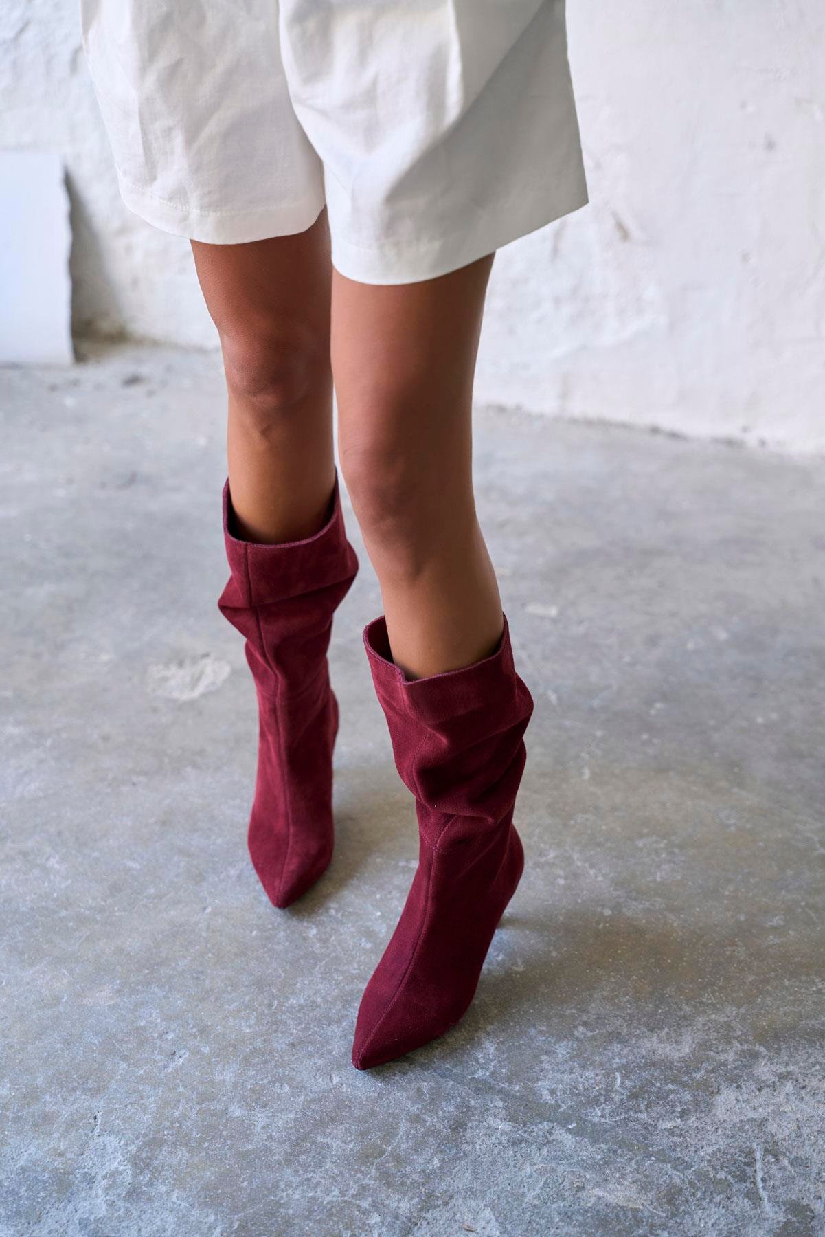 SETLA BORDO SÜET ÇİZME