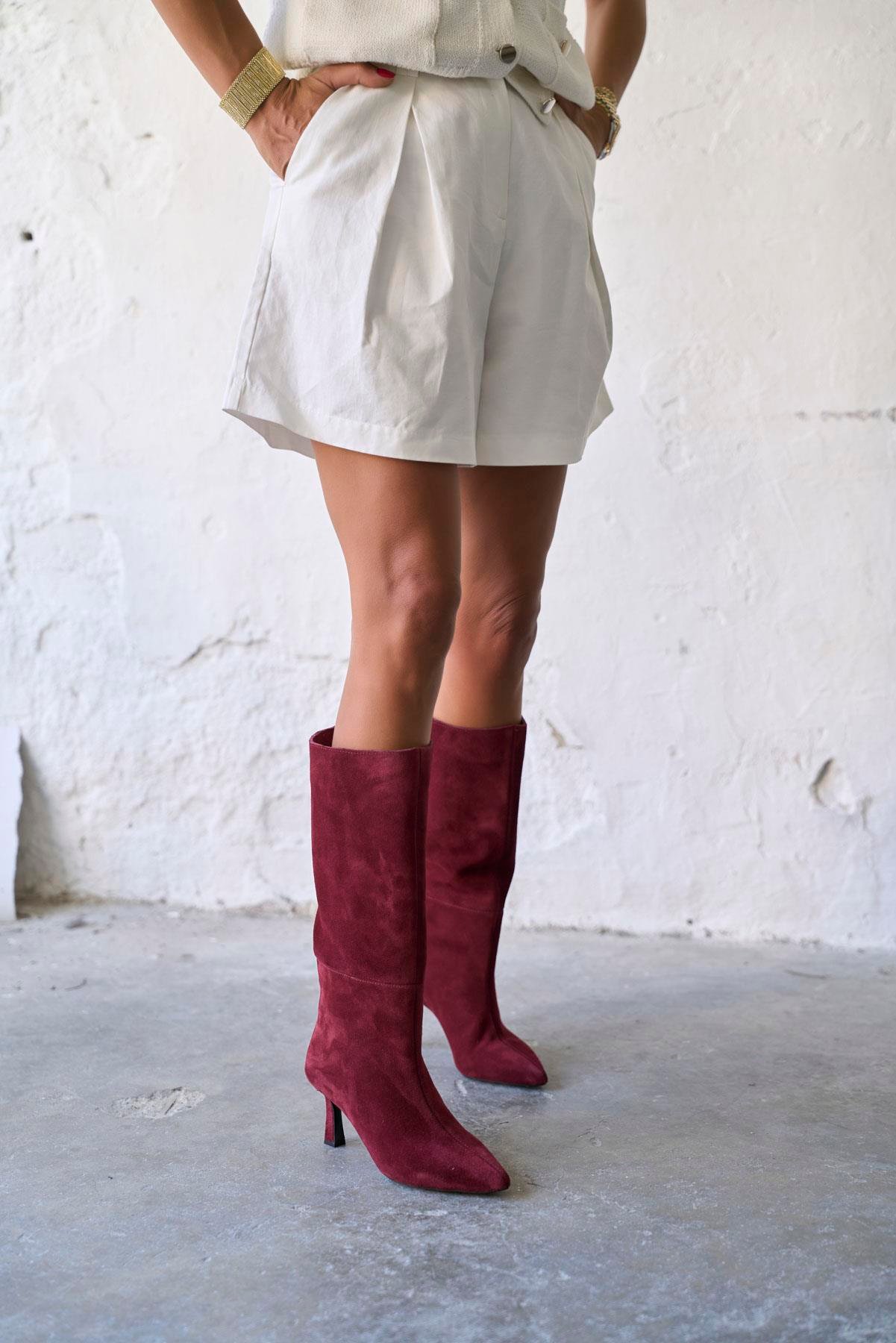 SETLA BORDO SÜET ÇİZME