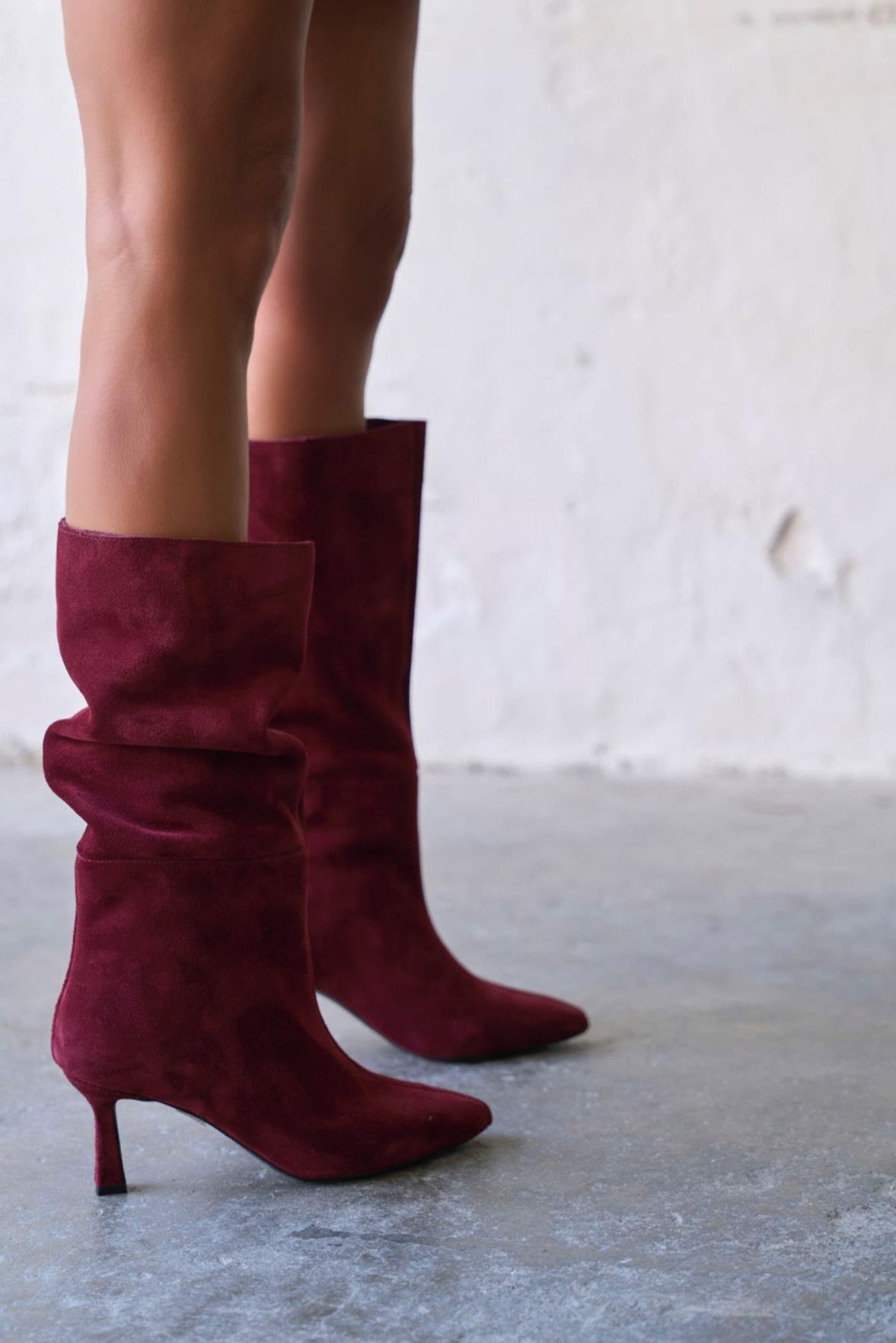 SETLA BORDO SÜET ÇİZME