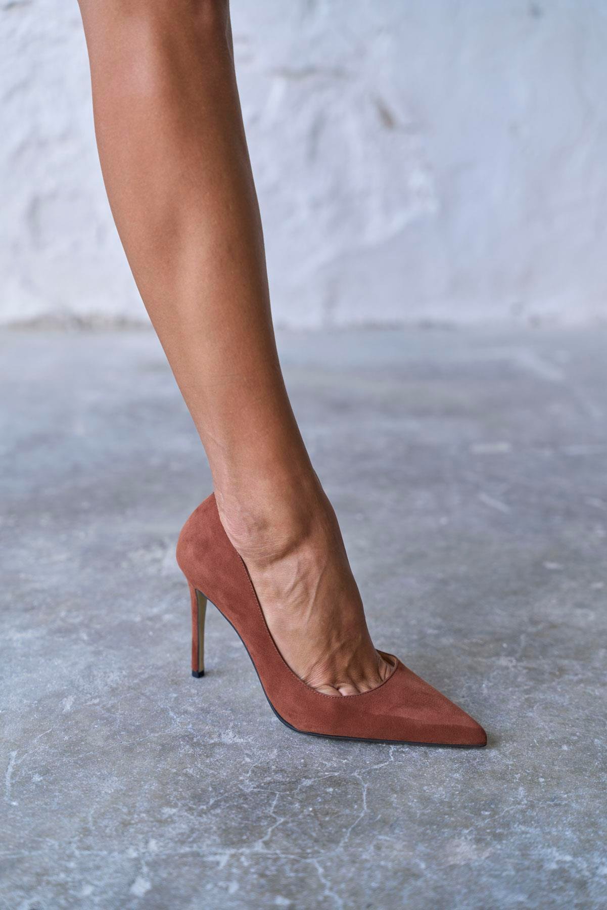 SİSTA 10 CM TABA SÜET STİLETTO