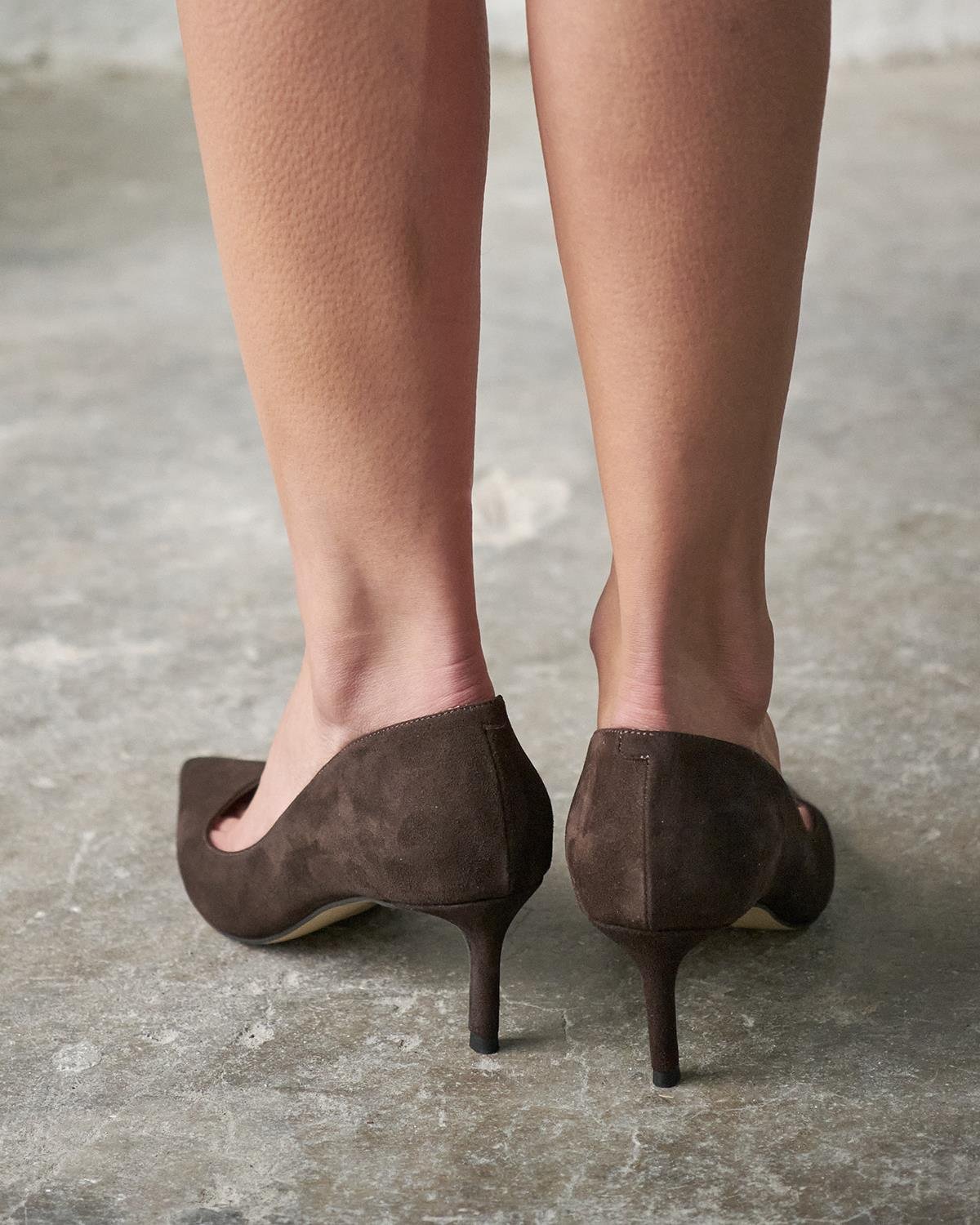 SİSTA 5 CM KAHVE SÜET STİLETTO 