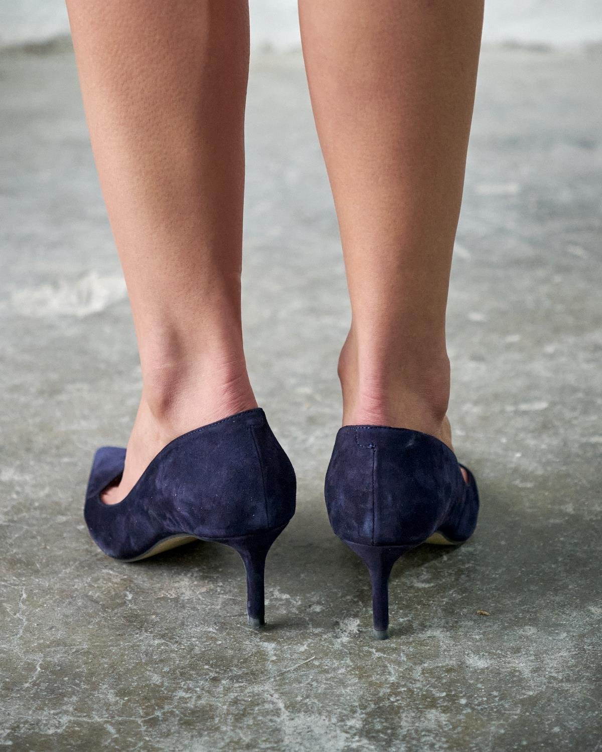 SİSTA 5 CM LACİVERT SÜET STİLETTO