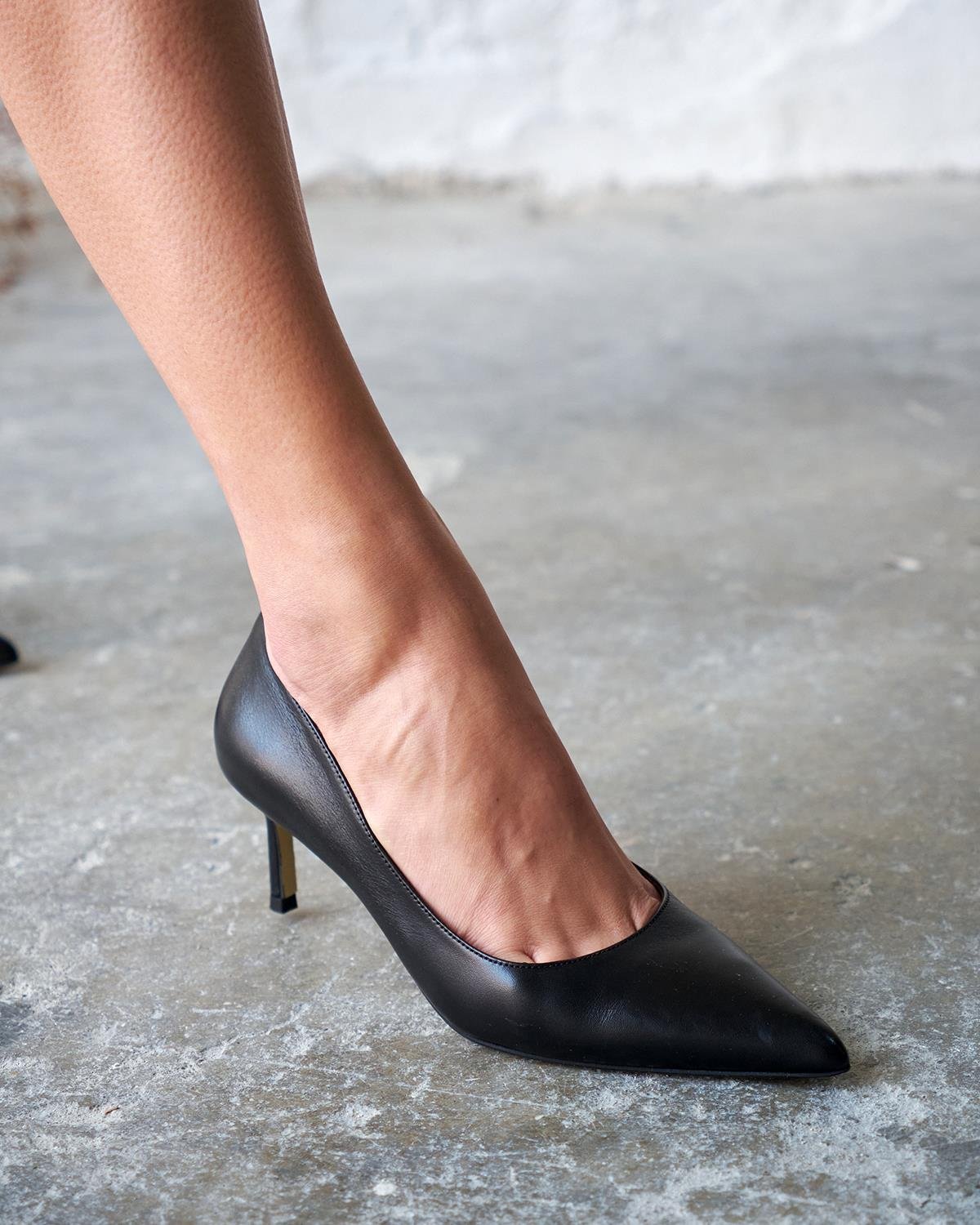 SİSTA 5 CM SİYAH DERİ NATUREL TABAN