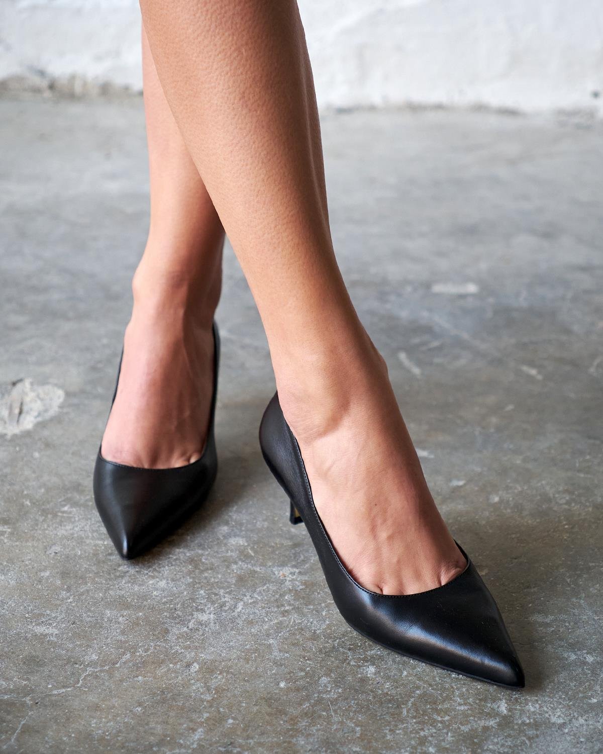 SİSTA 5 CM SİYAH DERİ NATUREL TABAN