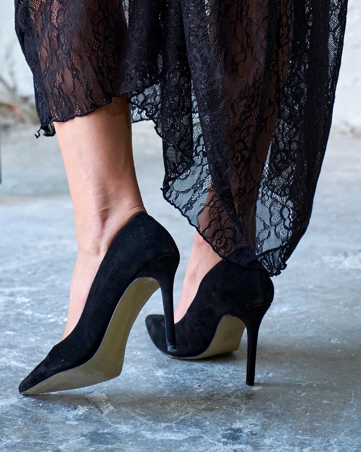 SİTY 10 CM SİYAH SÜET NATURAL TABAN