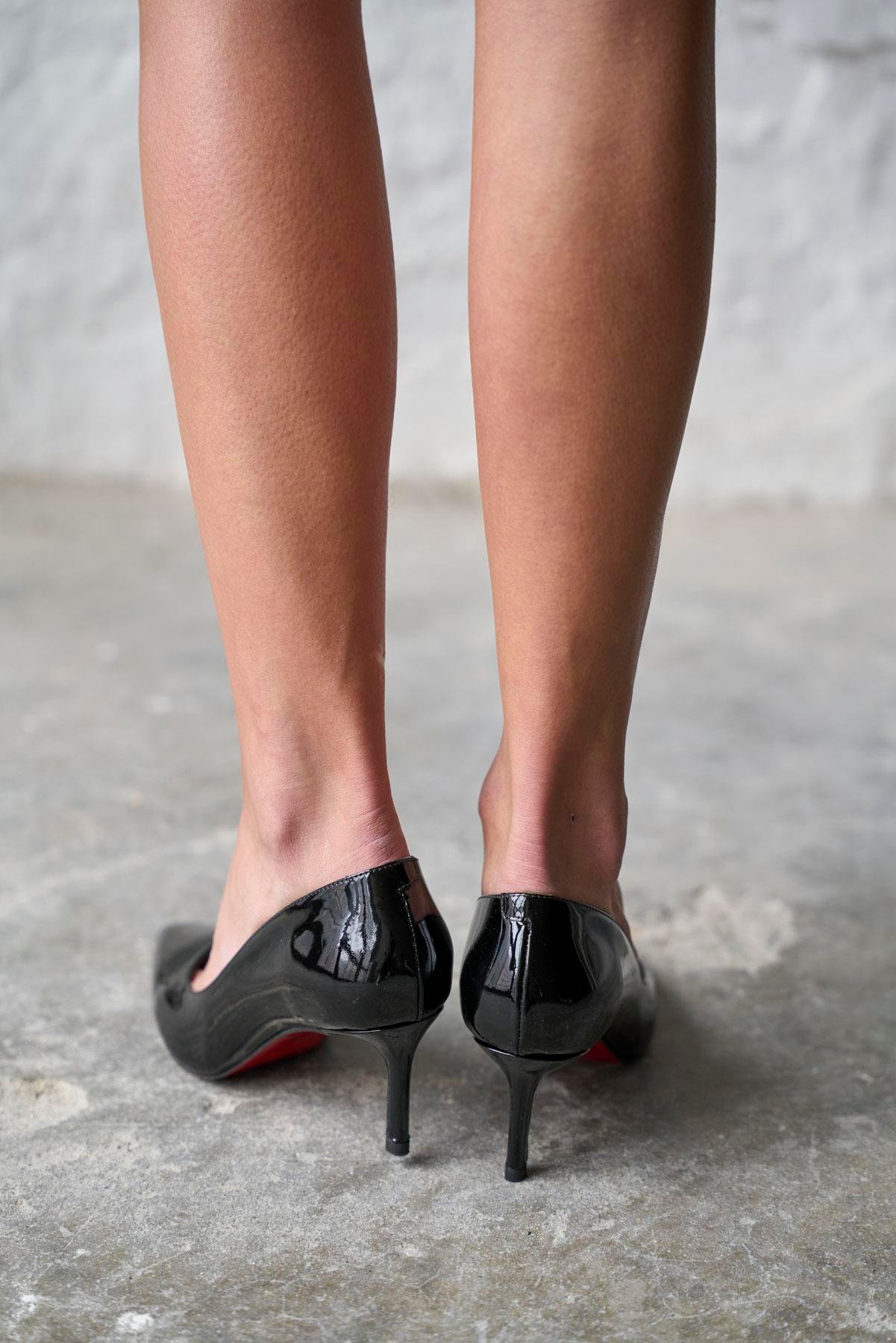 SİTY 5 CM SİYAH RUGAN STİLETTO