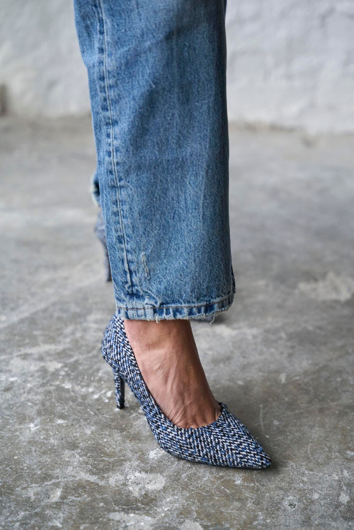 SPEZİA LACİVERT TÜVİT STİLETTO