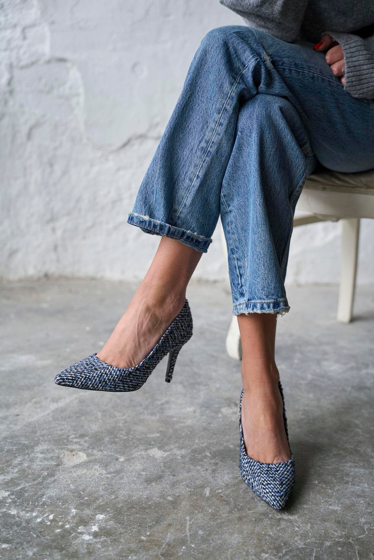 SPEZİA LACİVERT TÜVİT STİLETTO