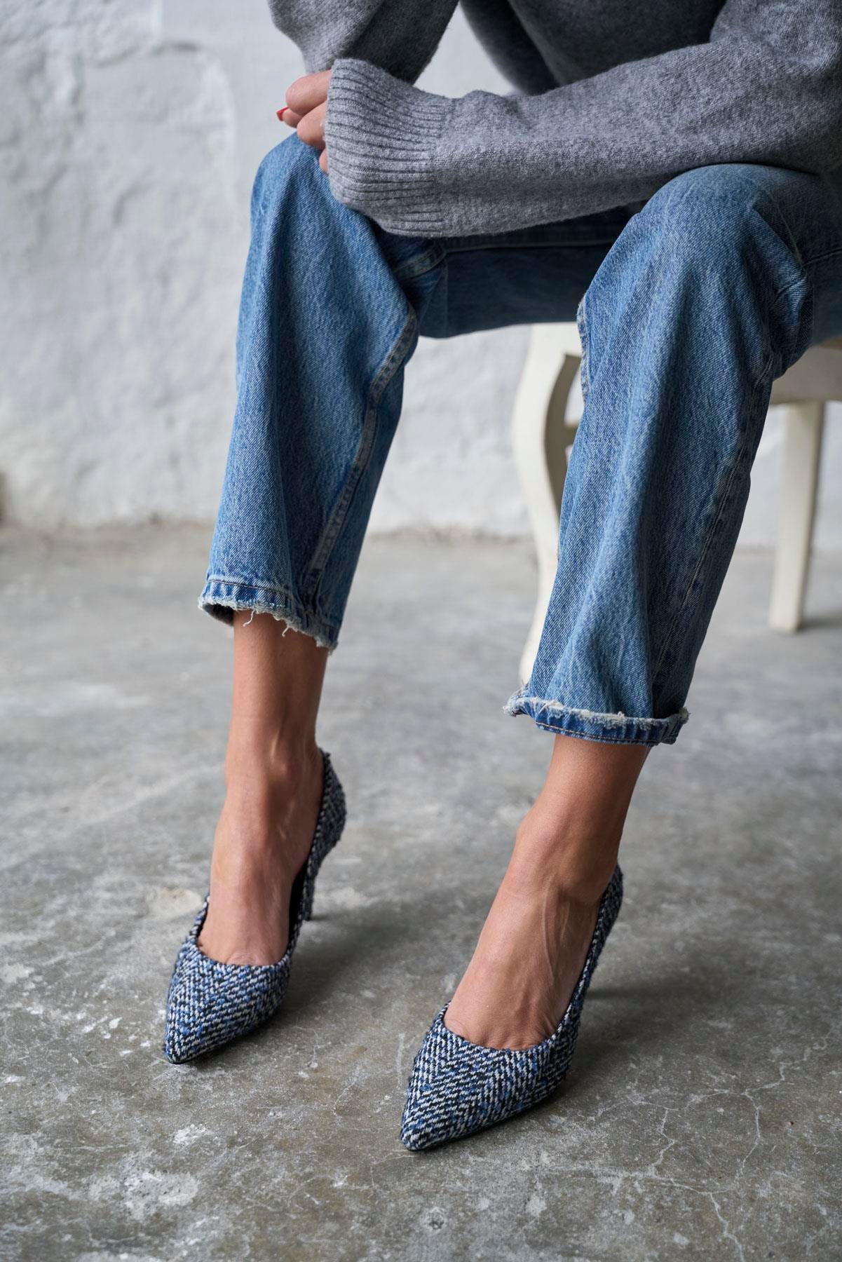 SPEZİA LACİVERT TÜVİT STİLETTO