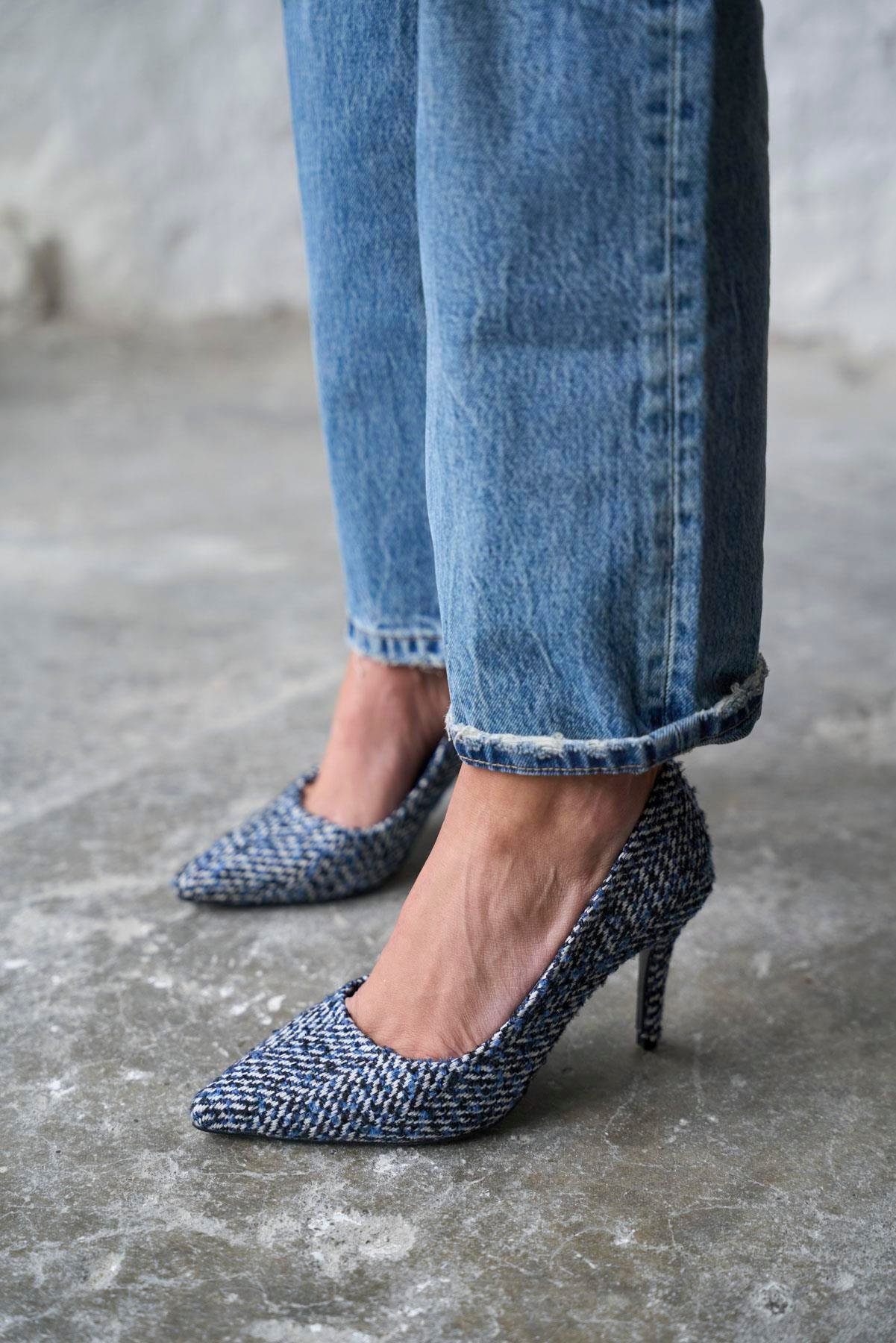 SPEZİA LACİVERT TÜVİT STİLETTO