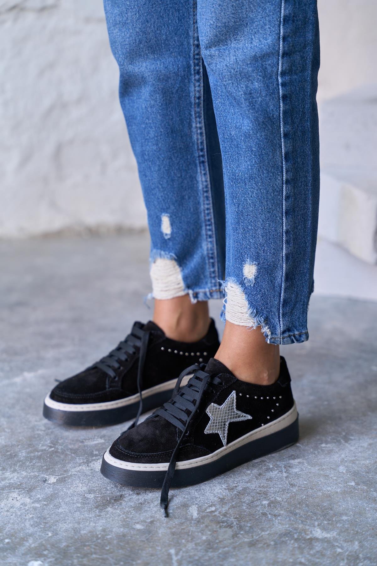 TERREN SİYAH SÜET SPOR AYAKKABI