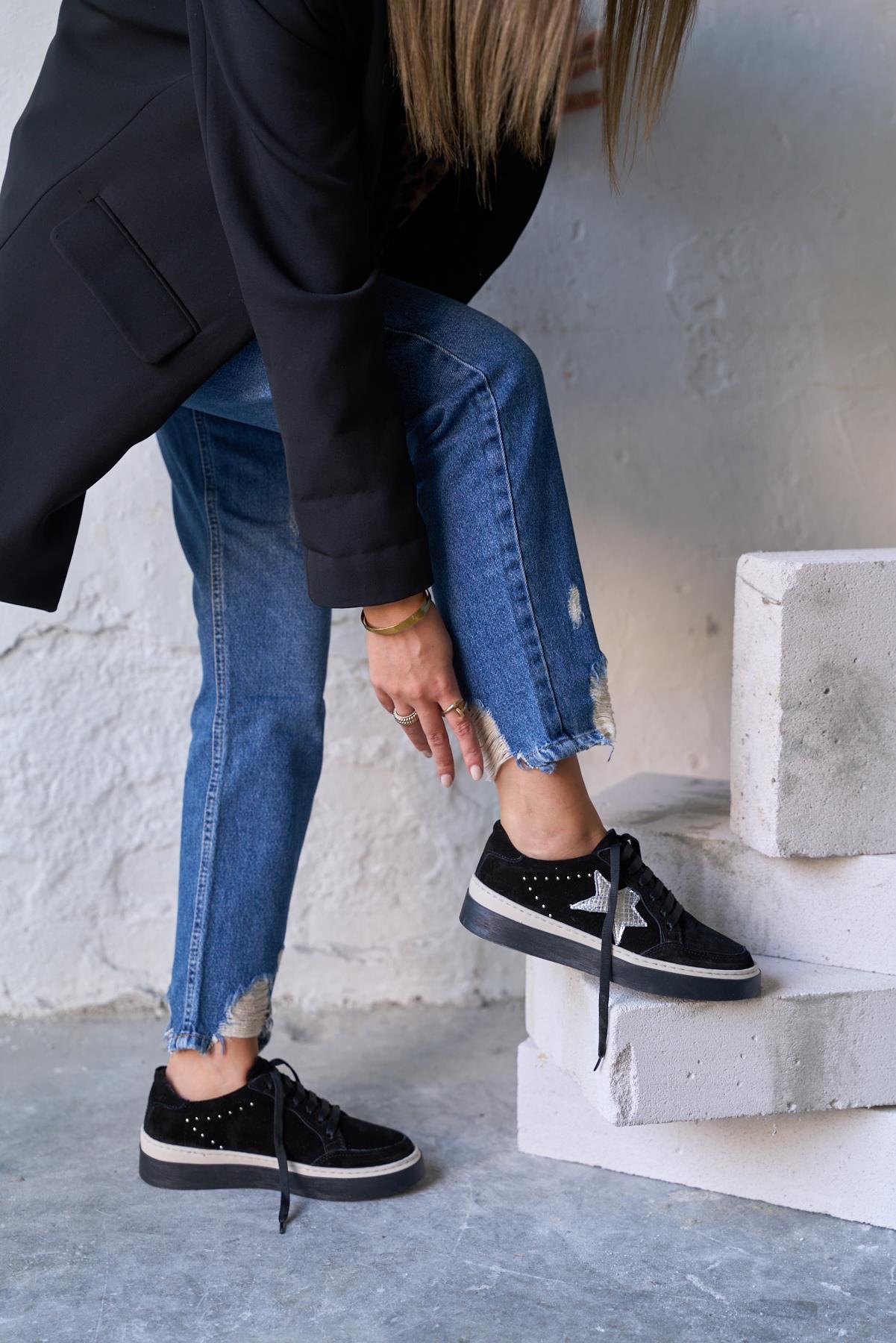 TERREN SİYAH SÜET SPOR AYAKKABI