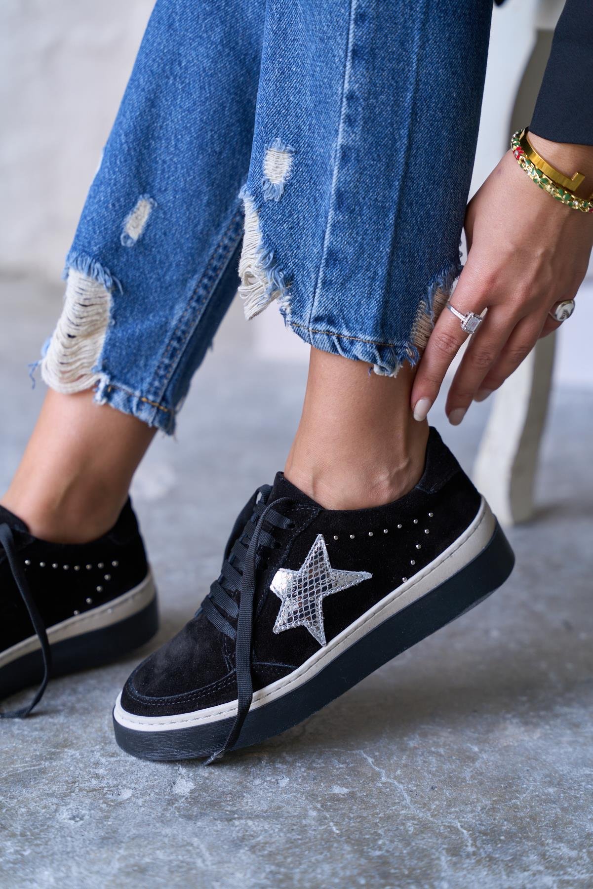 TERREN SİYAH SÜET SPOR AYAKKABI