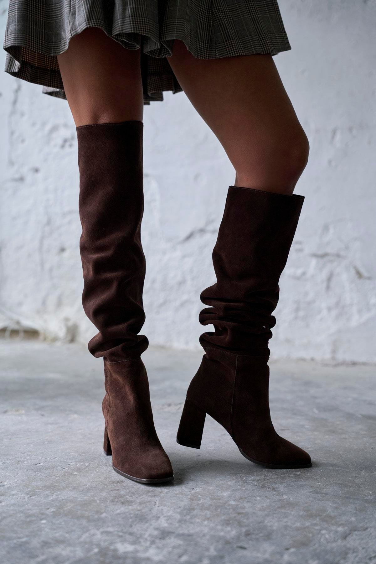 TİVON KAHVE SÜET ÇİZME