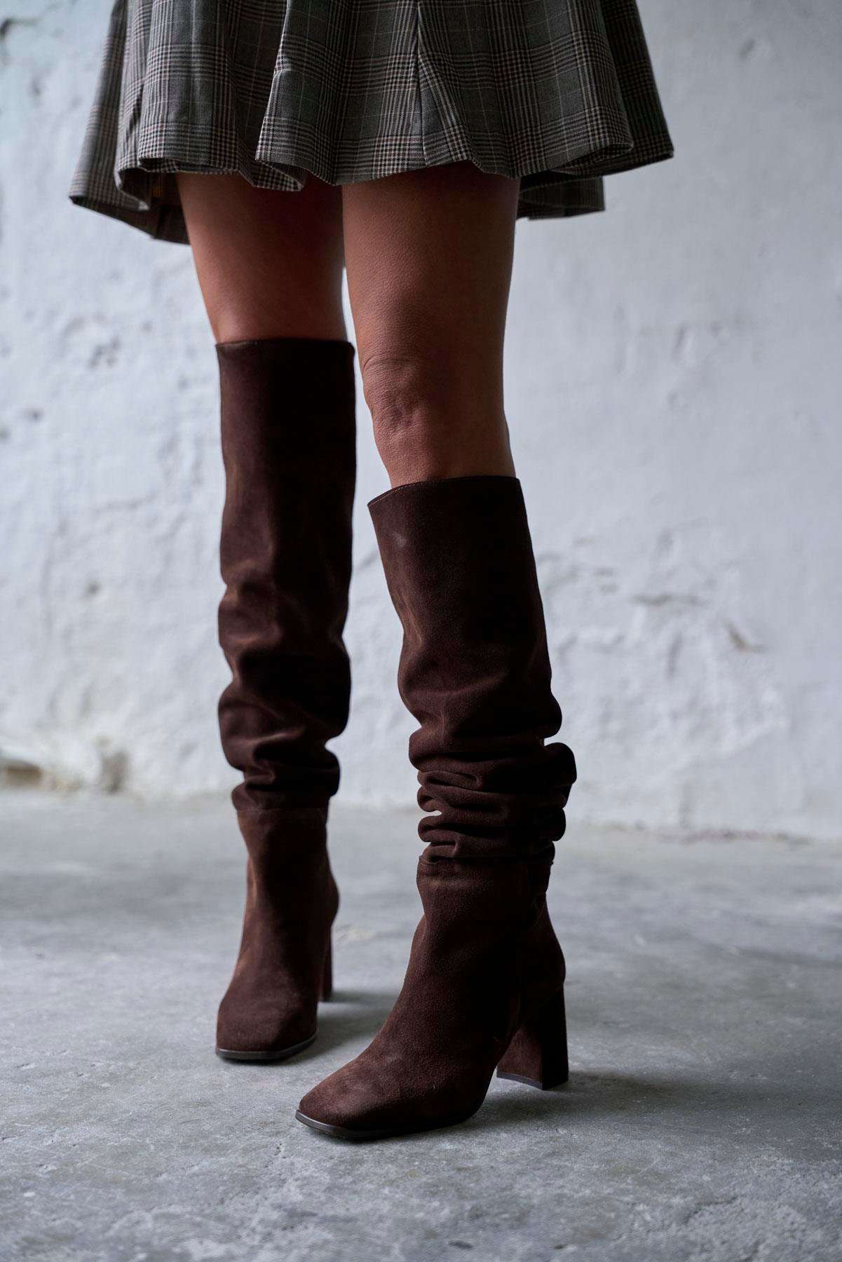 TİVON KAHVE SÜET ÇİZME