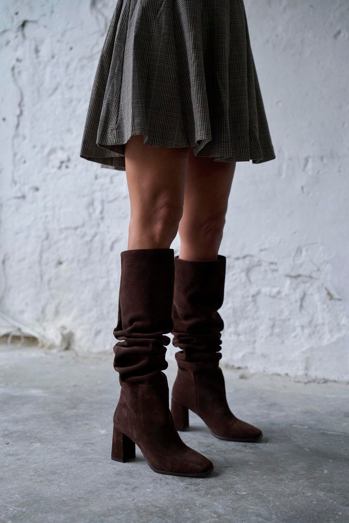 TİVON KAHVE SÜET ÇİZME