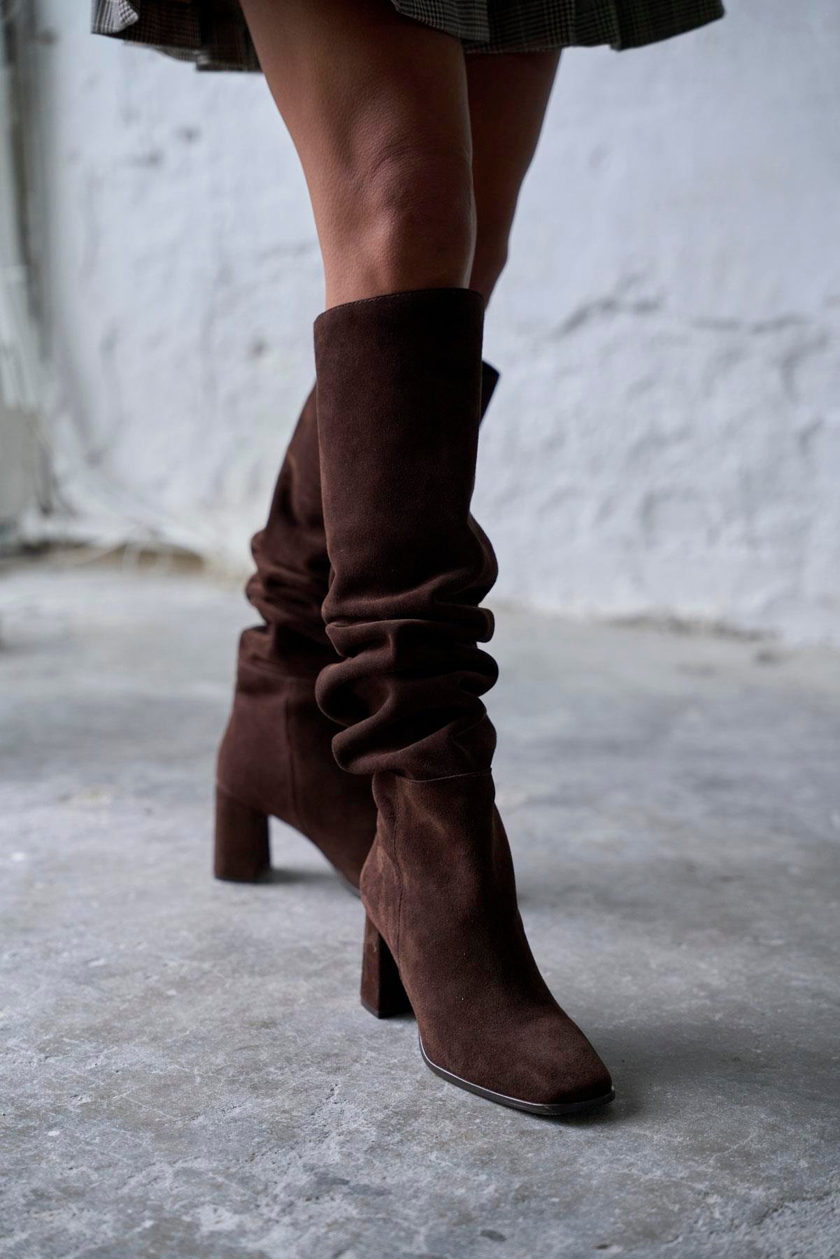 TİVON KAHVE SÜET ÇİZME