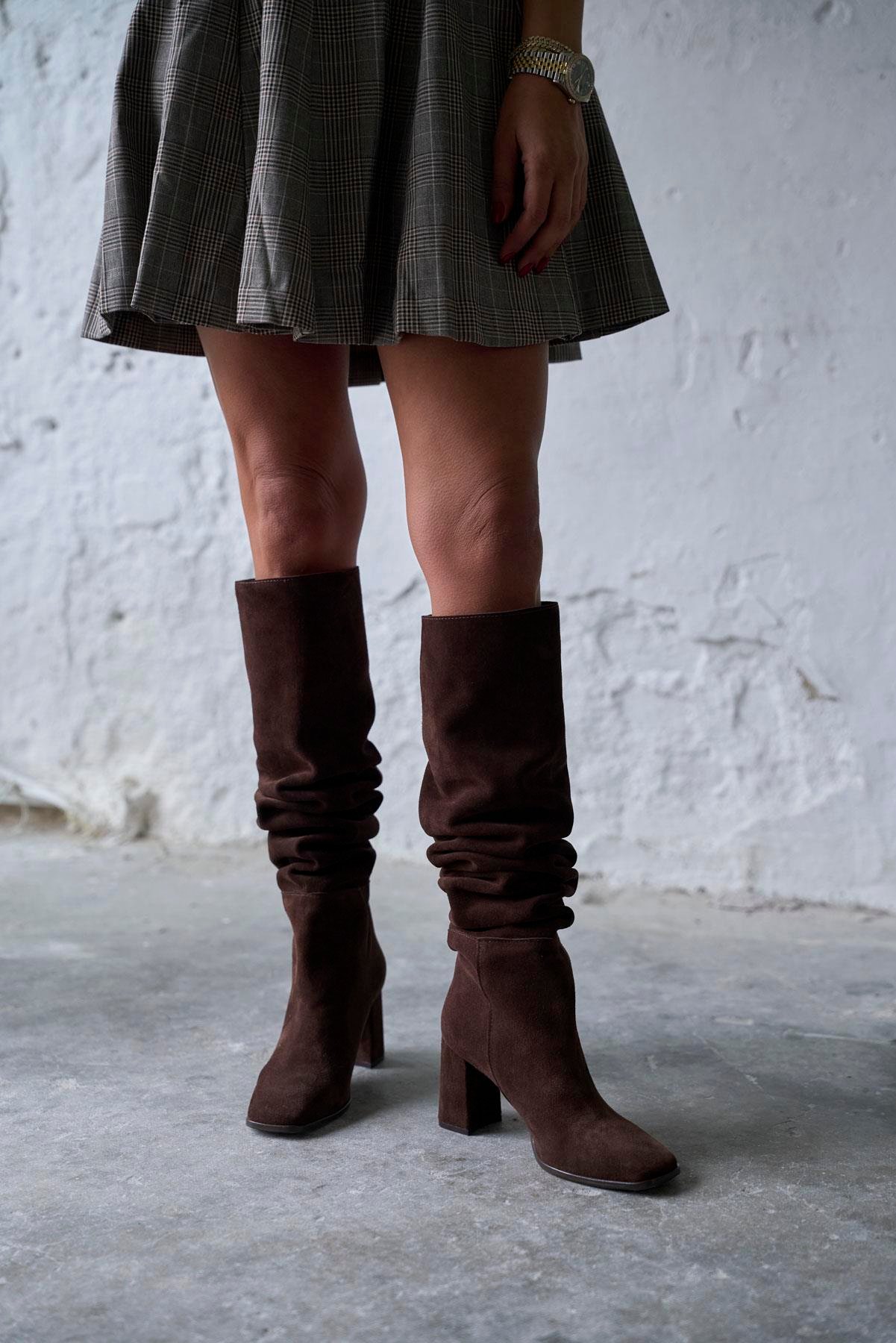 TİVON KAHVE SÜET ÇİZME