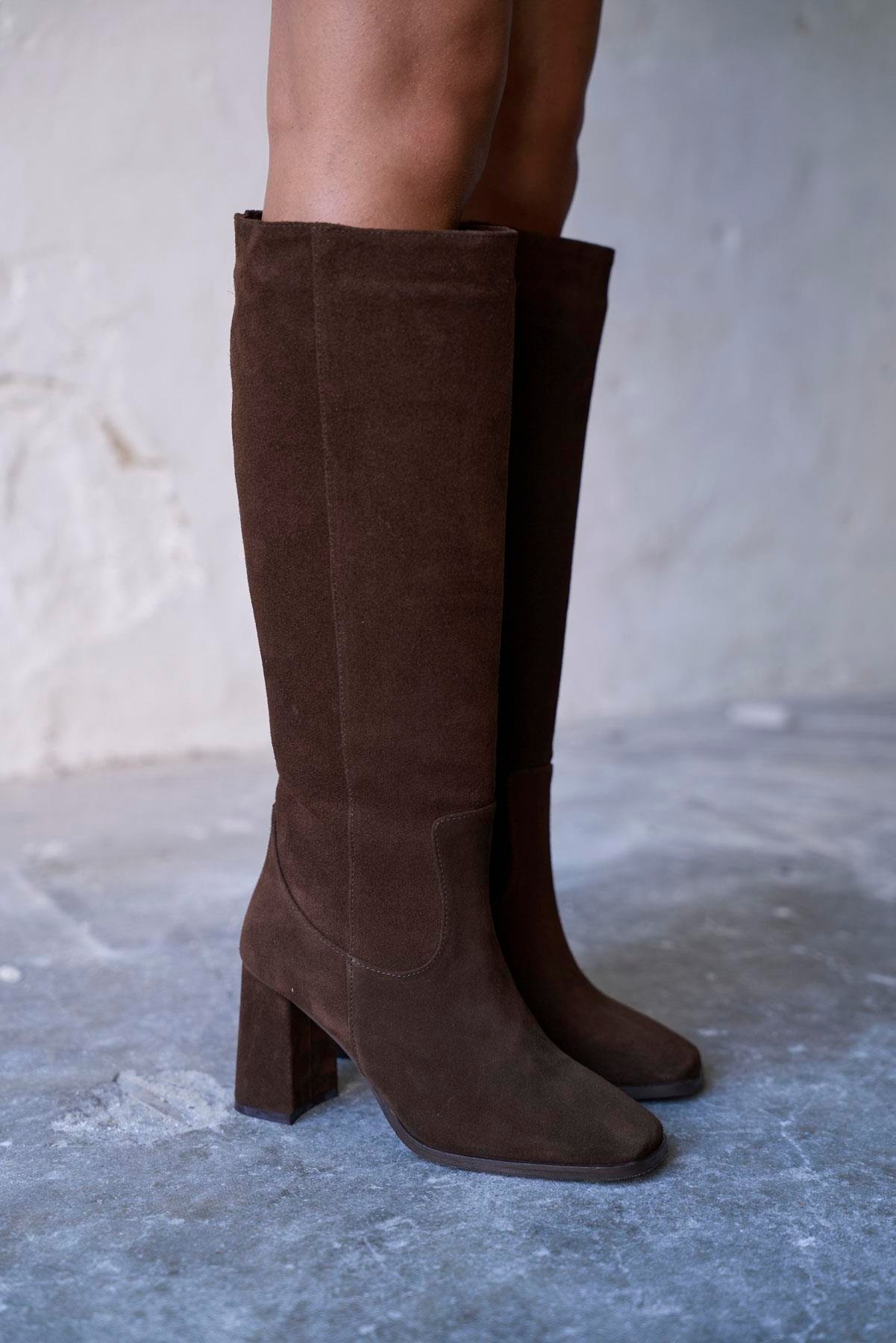 VELVİA KAHVE SÜET ÇİZME