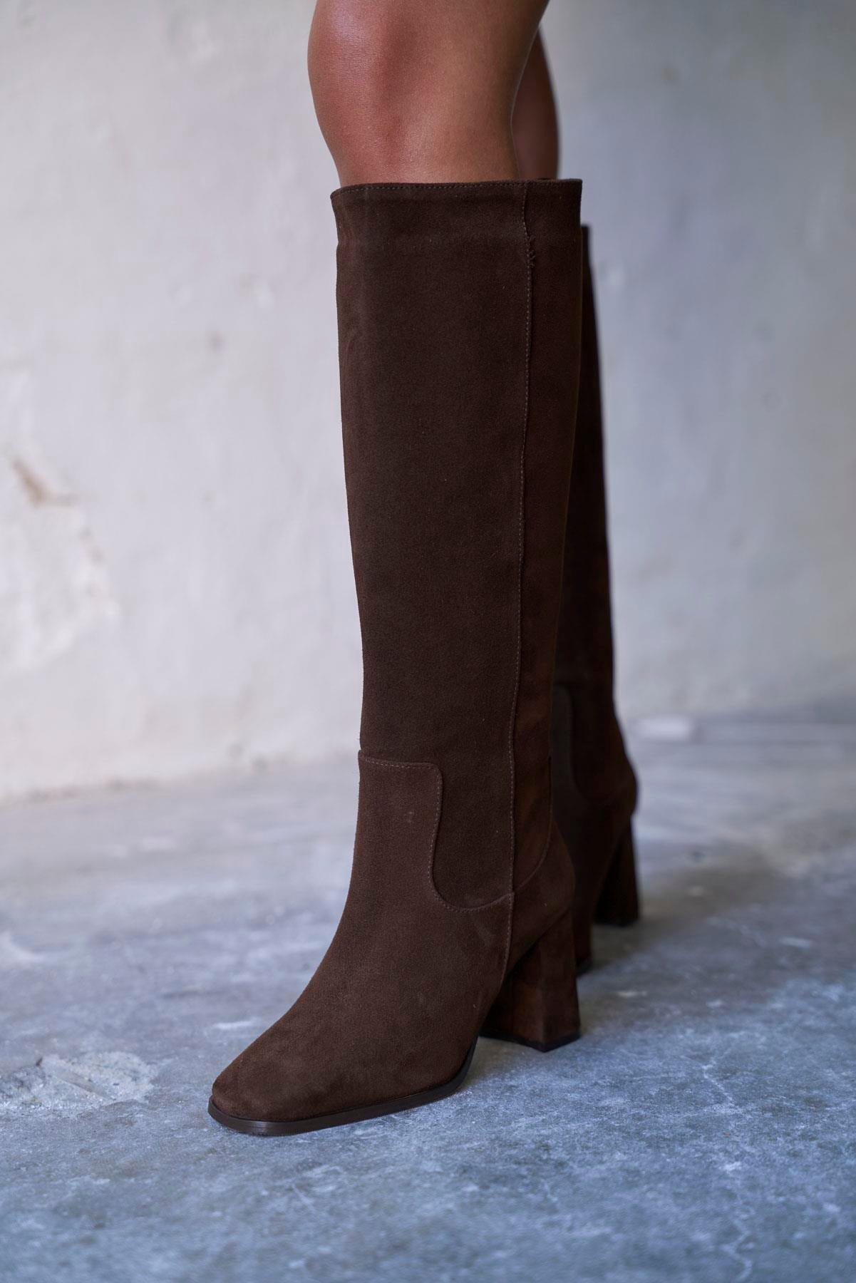 VELVİA KAHVE SÜET ÇİZME