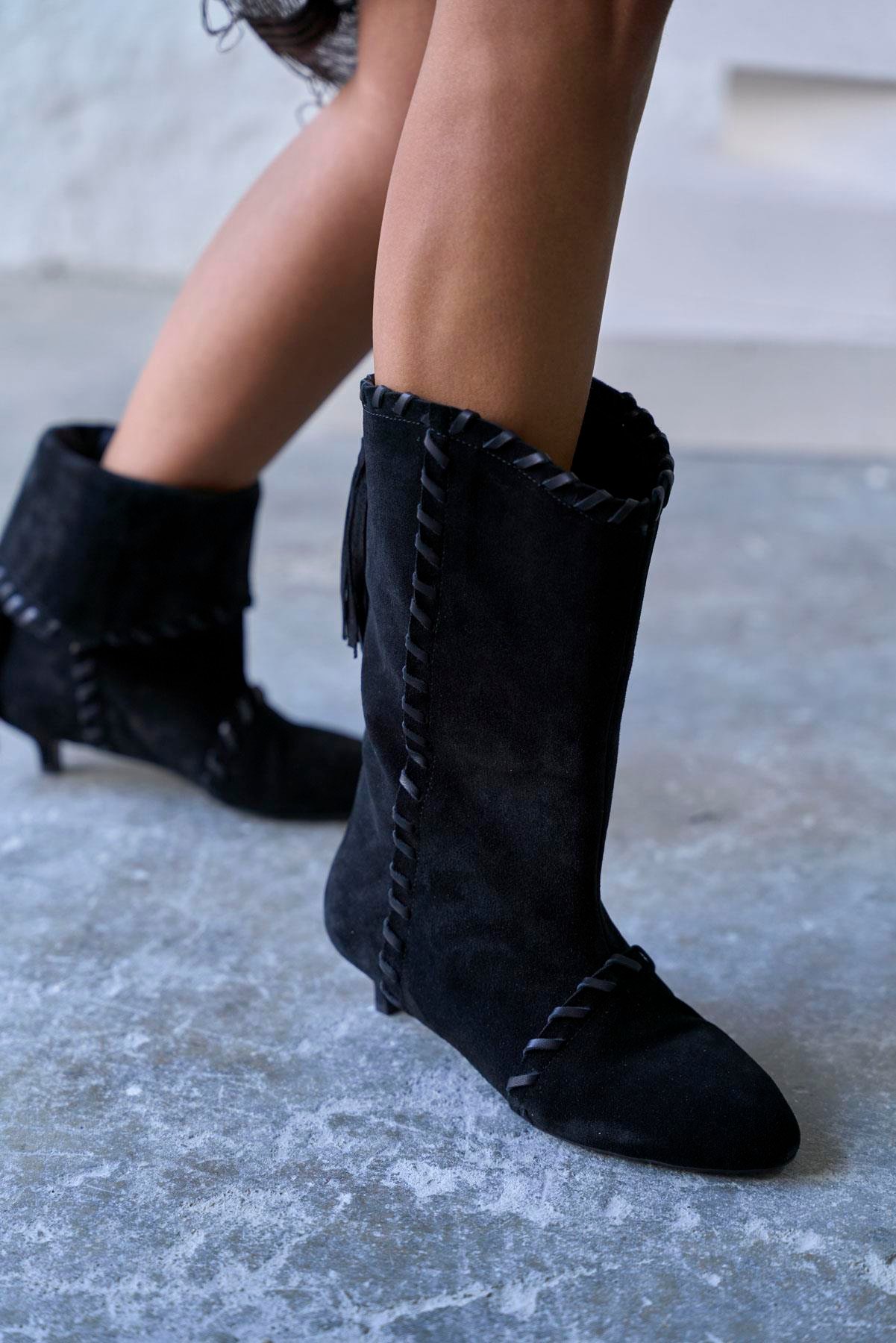 WELS SİYAH SÜET ÇİZME