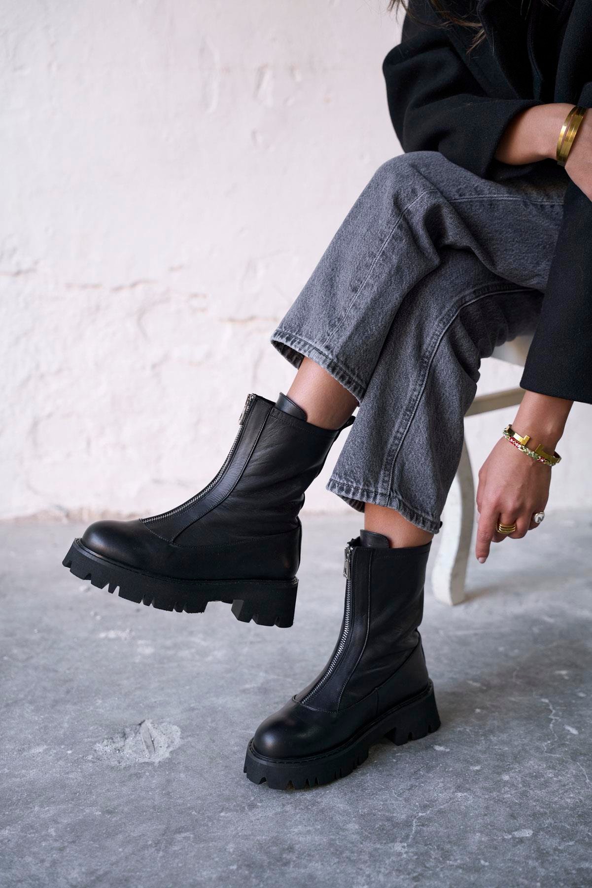 ZİW SİYAH DERİ BOT