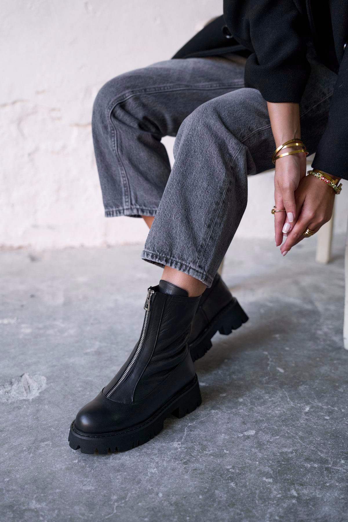 ZİW SİYAH DERİ BOT