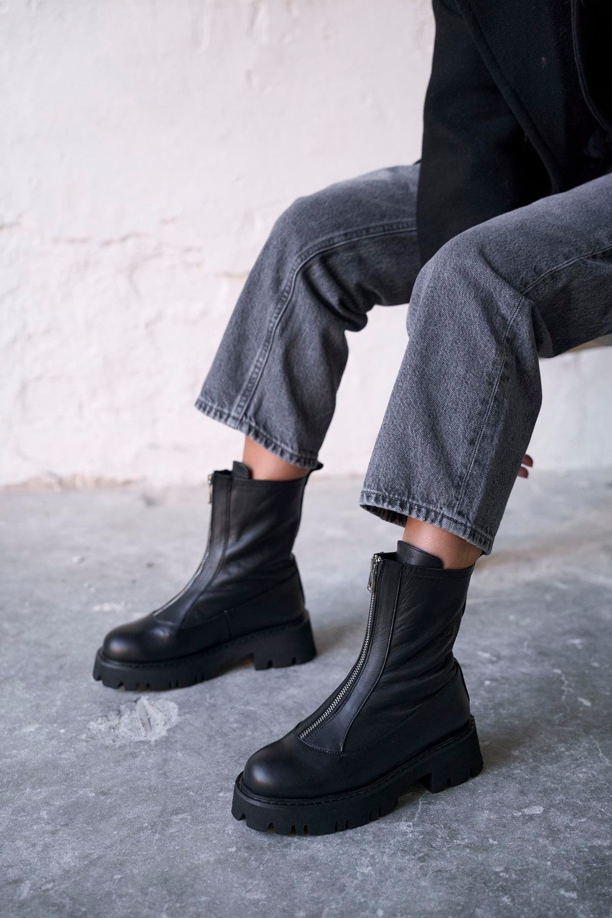 ZİW SİYAH DERİ BOT