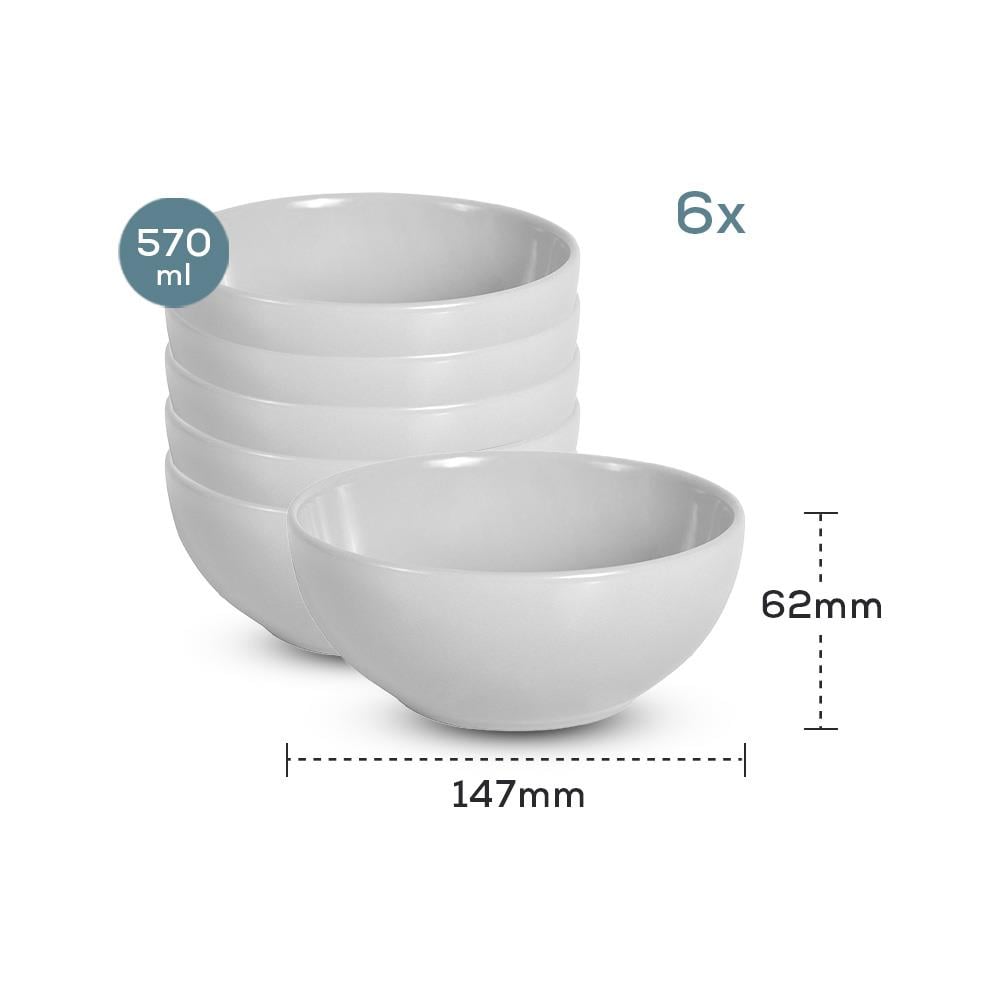 Beyaz Delta Çorba Kasesi 14 Cm 6 Adet