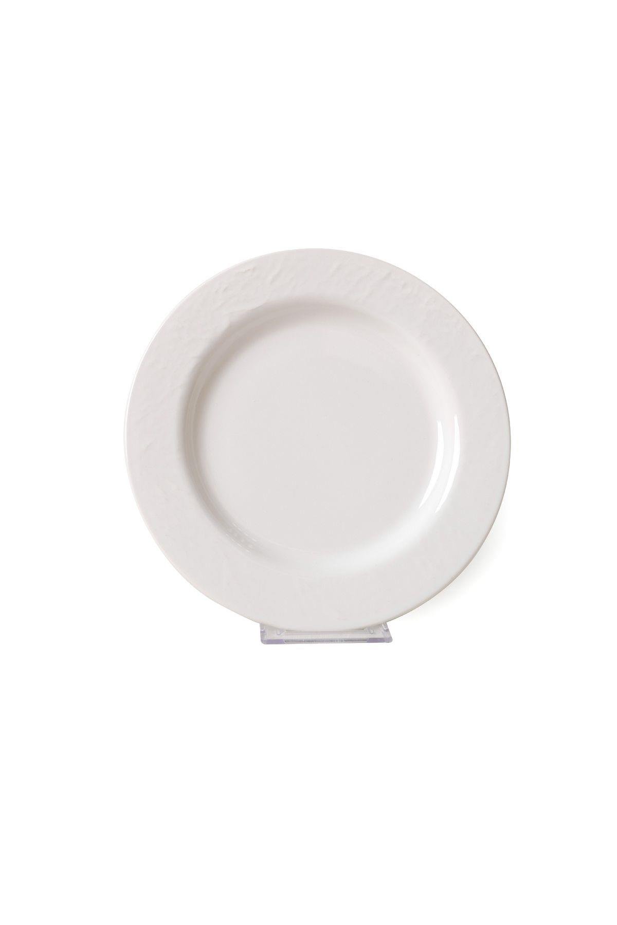 Beyaz İyonya Pasta Tabağı 22 Cm 6 Adet 006