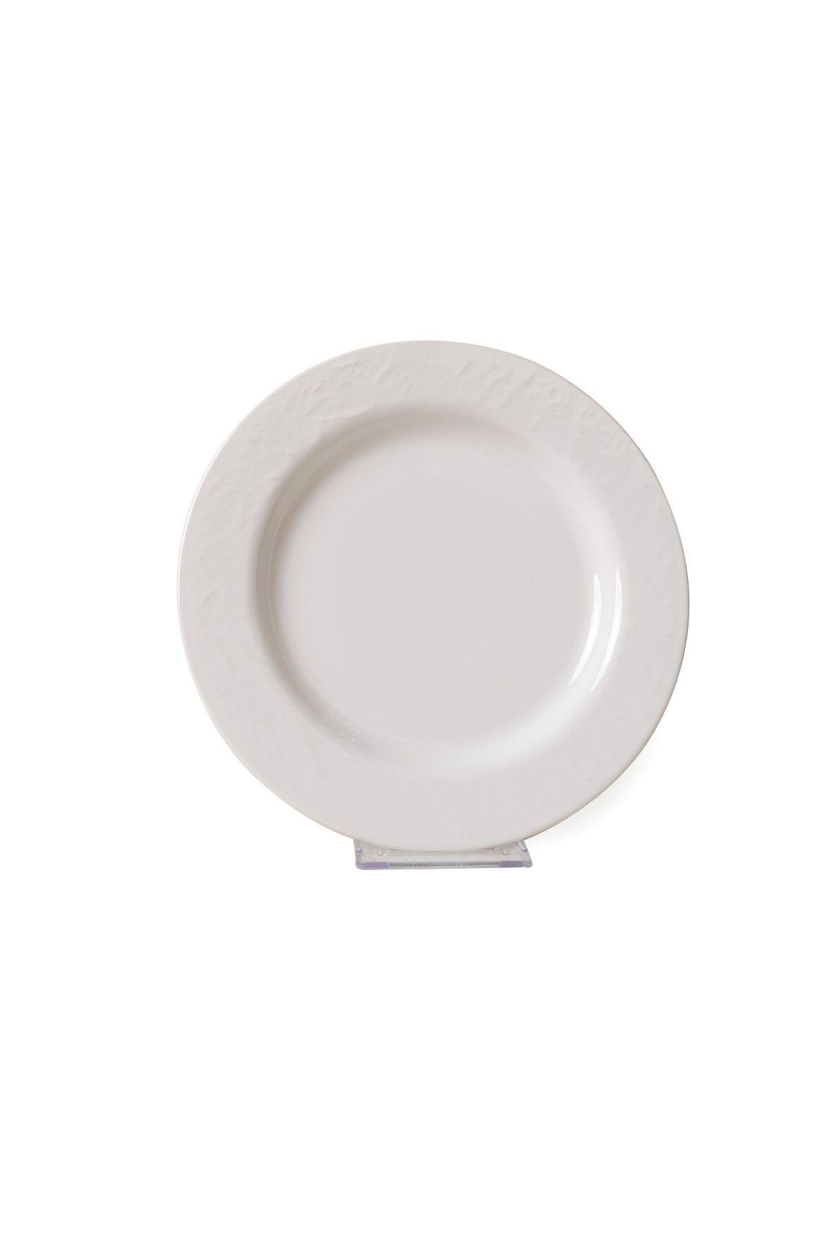 Beyaz İyonya Pasta Tabağı 22 Cm 6 Adet 006