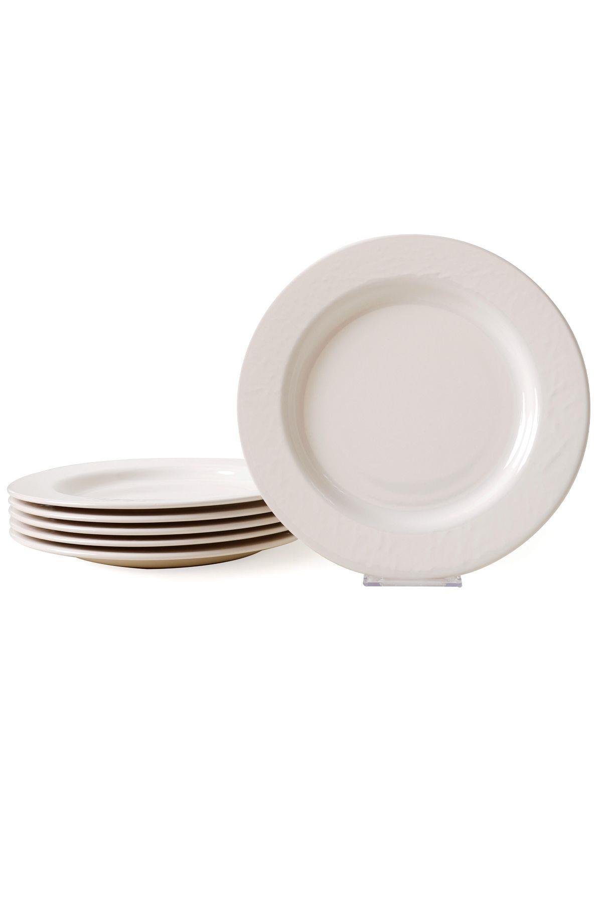 Beyaz İyonya Servis Tabağı 26 Cm 6 Adet 006