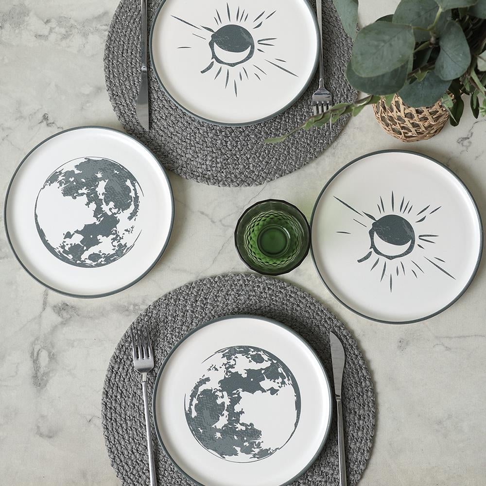 Black Shadow Nordic Pasta Tabağı 22 Cm 4 Adet 22981-82