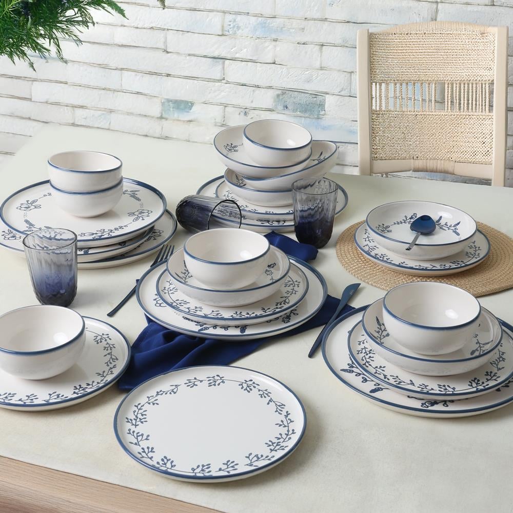 Blue Bloom Yemek Takımı 24 Parça 6 Kişilik 22810-11-12
