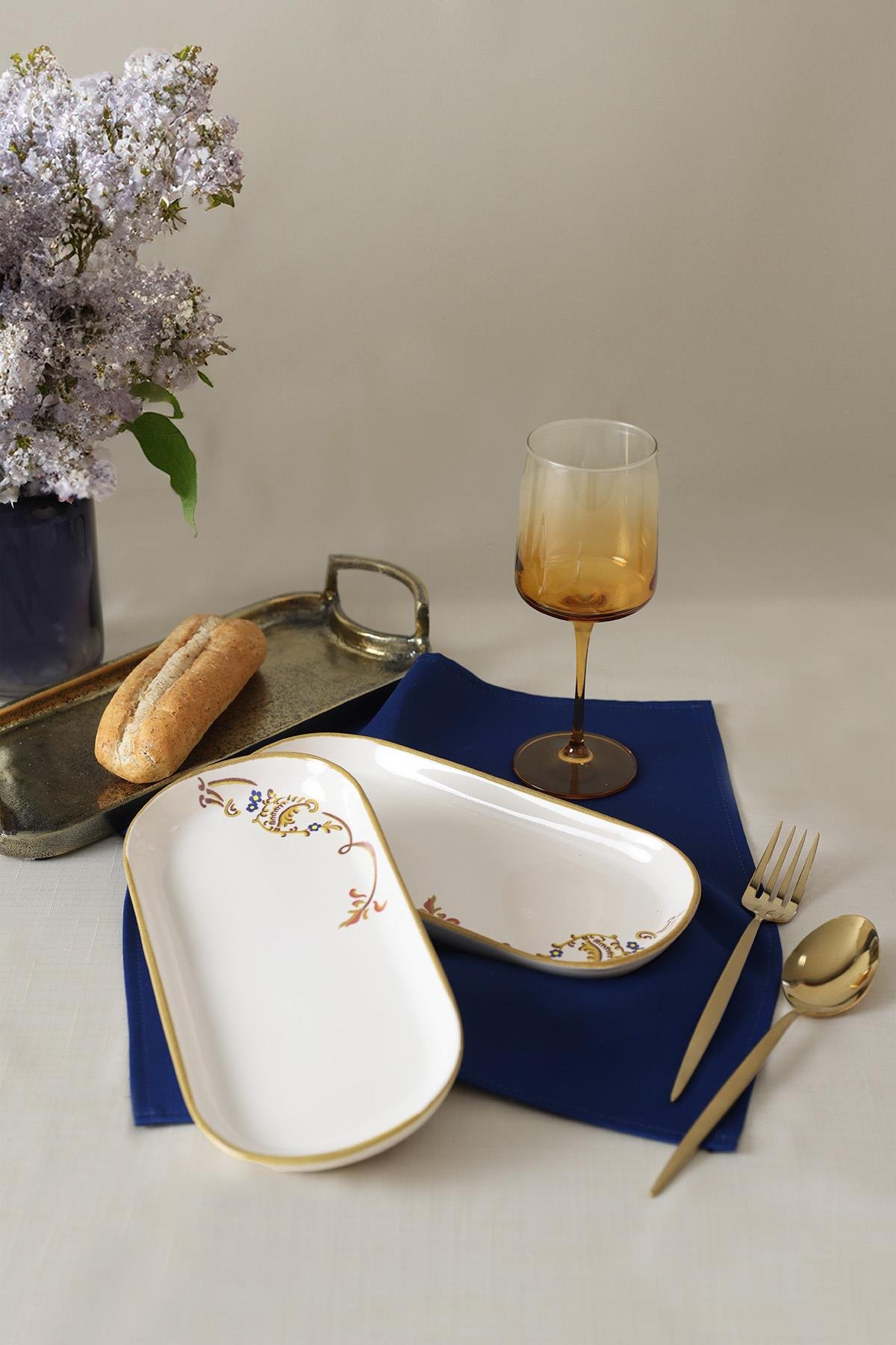 Bronze Bloom Noyan Kayık Tabak 26 cm 2 Adet 22926