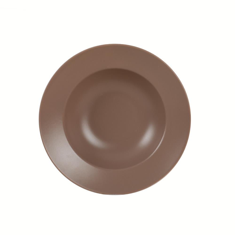 Delta Mat Açık Taupe  Makarna Tabağı 26 Cm - 958
