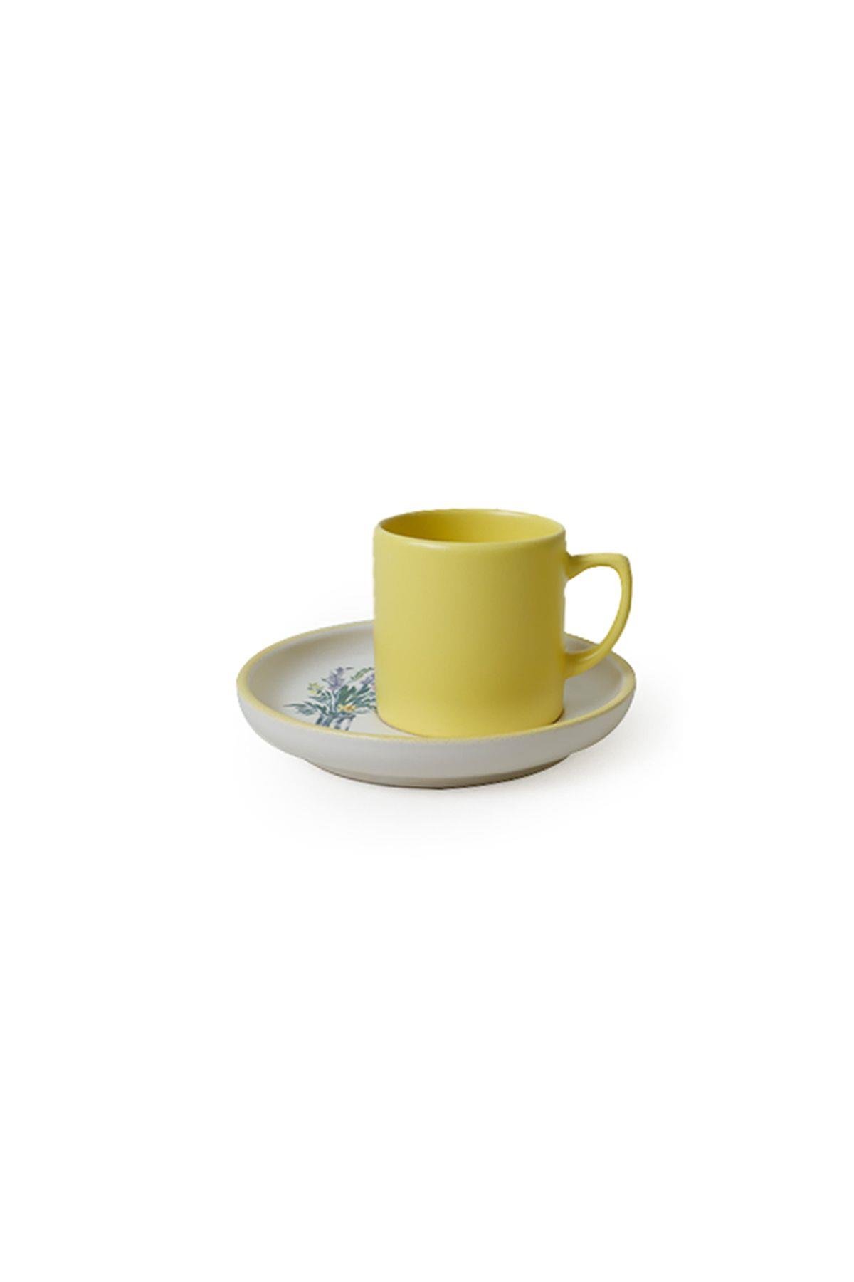 Elegant Blossoms Sarı Kahve Takımı 4 Parça 2 Kişilik 21790