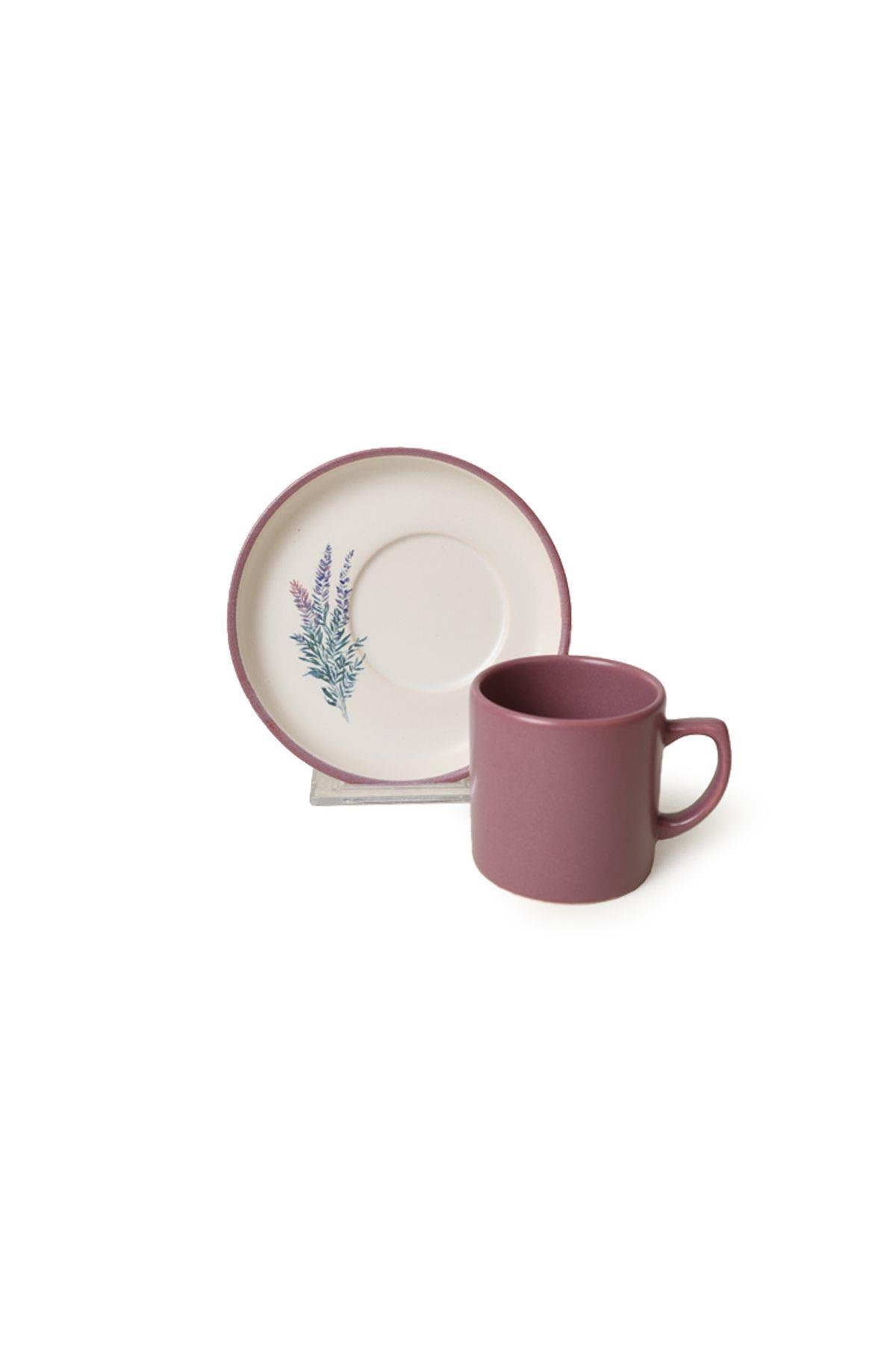 Elegant Blossoms Violet Kahve Takımı 4 Parça 2 Kişilik 21791