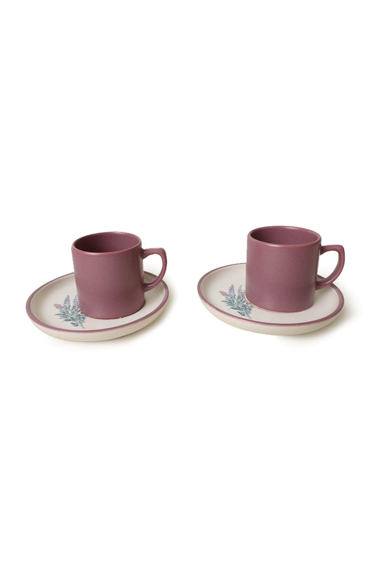 Elegant Blossoms Violet Kahve Takımı 4 Parça 2 Kişilik 21791