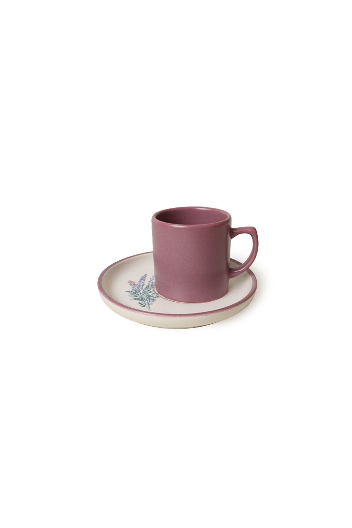 Elegant Blossoms Violet Kahve Takımı 4 Parça 2 Kişilik 21791
