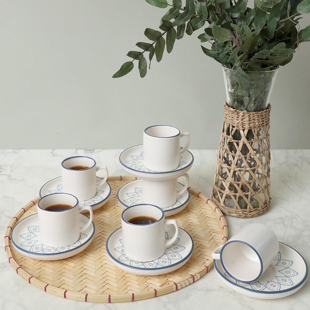 Floral Waves Nordic Kahve Takımı 12 Parça 6 Kişilik 22669-71