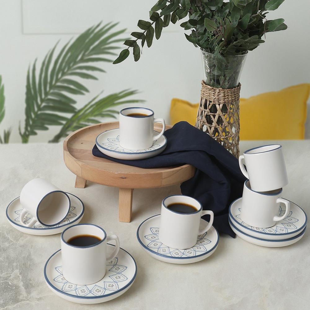 Floral Waves Nordic Kahve Takımı 12 Parça 6 Kişilik 22669-71